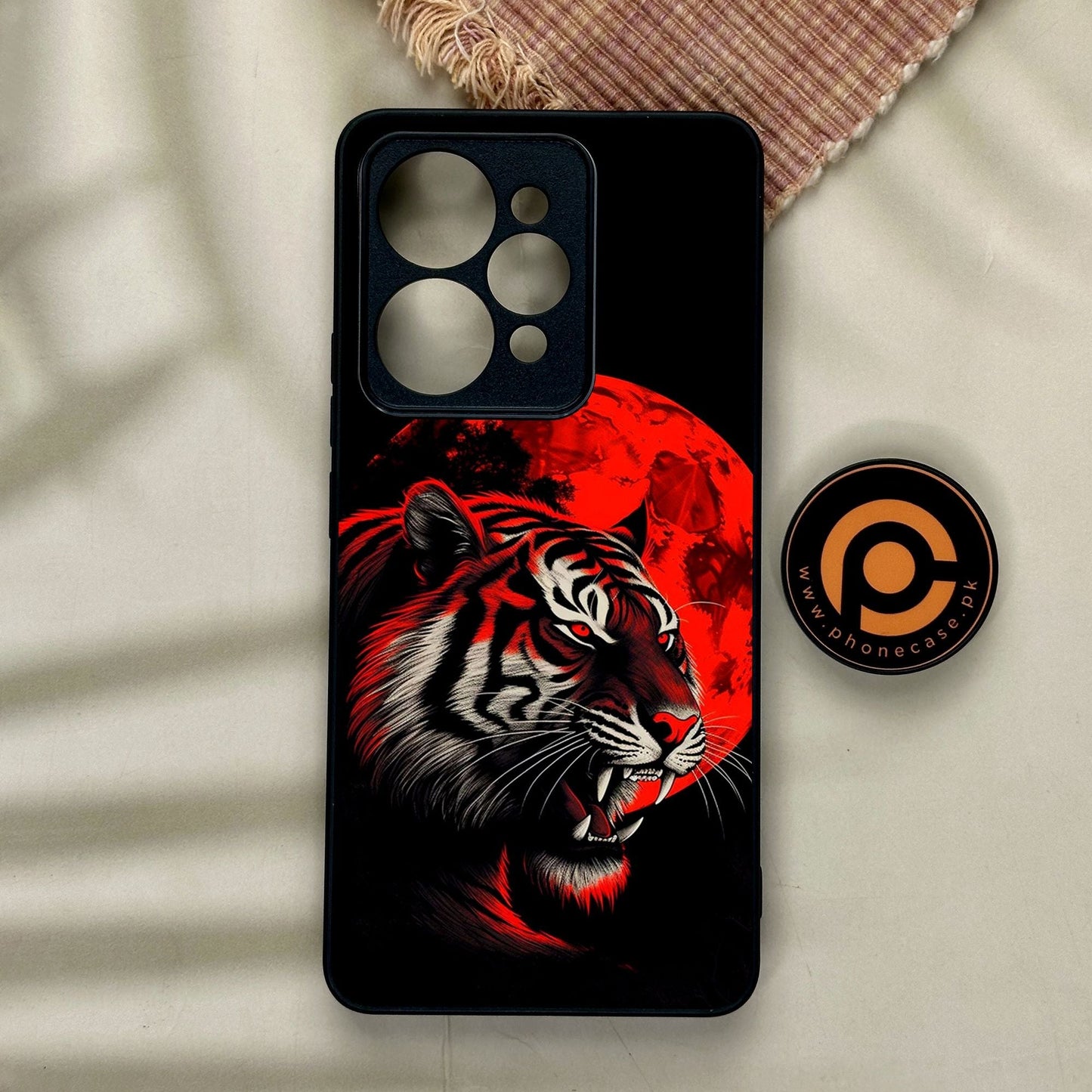 Realme 15 - Tiger 2.0 Design 8 - Premium Metal Printed Soft Bumper Shock Proof Case