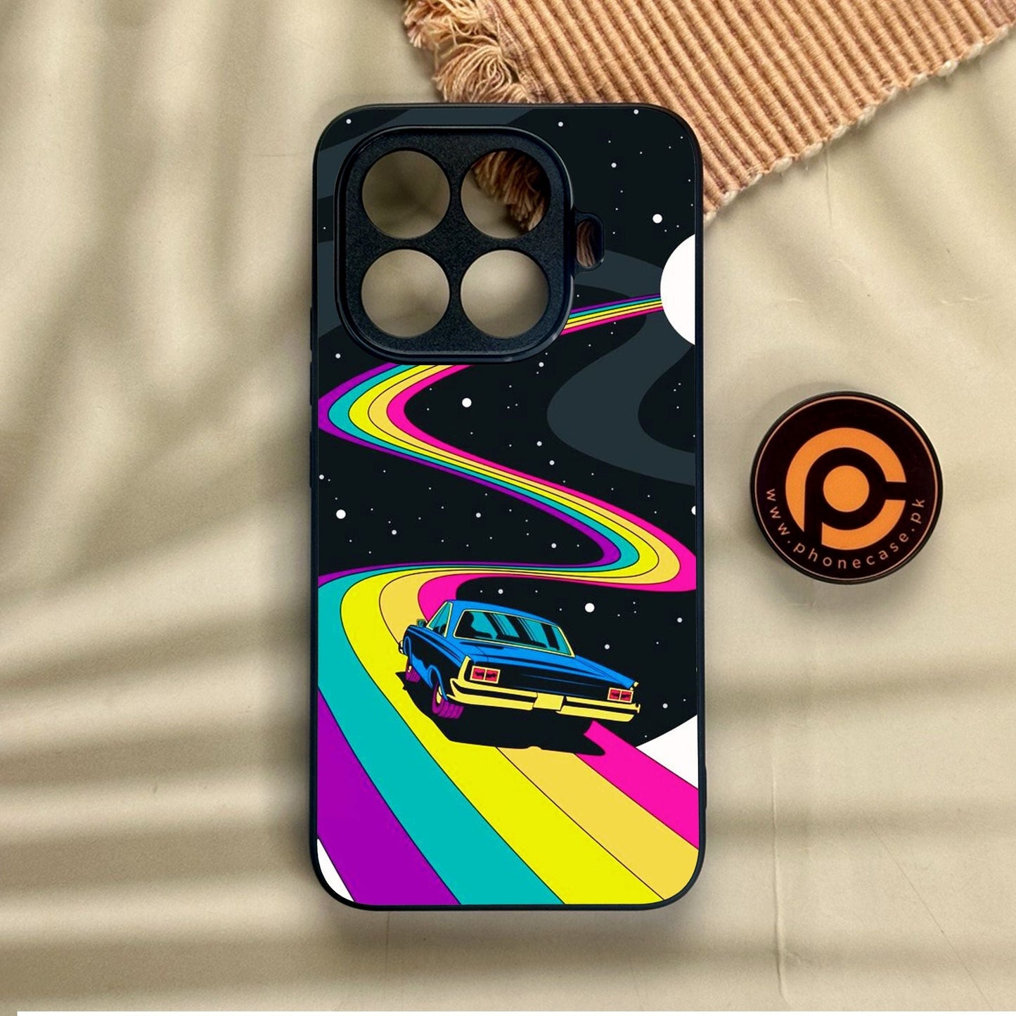 Xiaomi 15T Pro - Drive To The Moon - Premium Metal Printed Soft Bumper Shock Proof Case