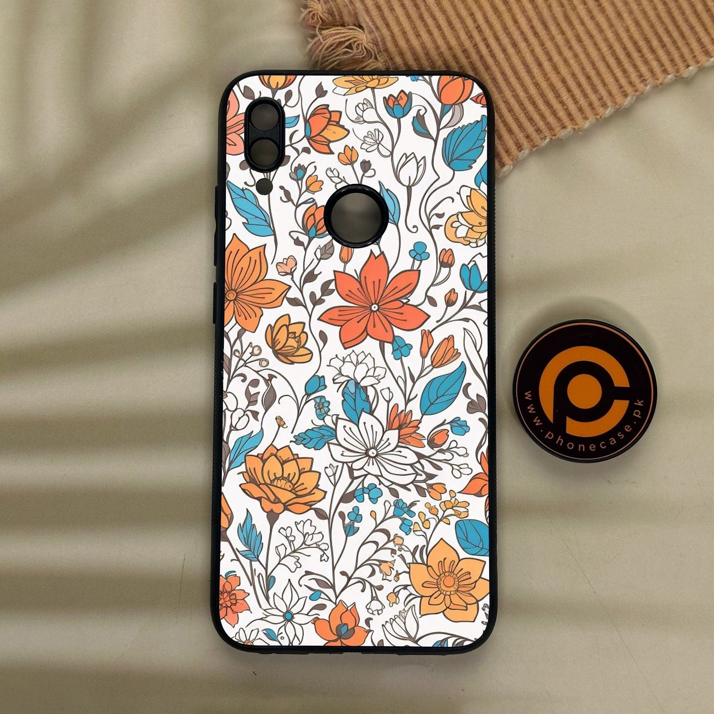 Redmi Note 7 - Floral Series Design 9 - Premium Metal Printed Soft Bumper Shock Proof Case