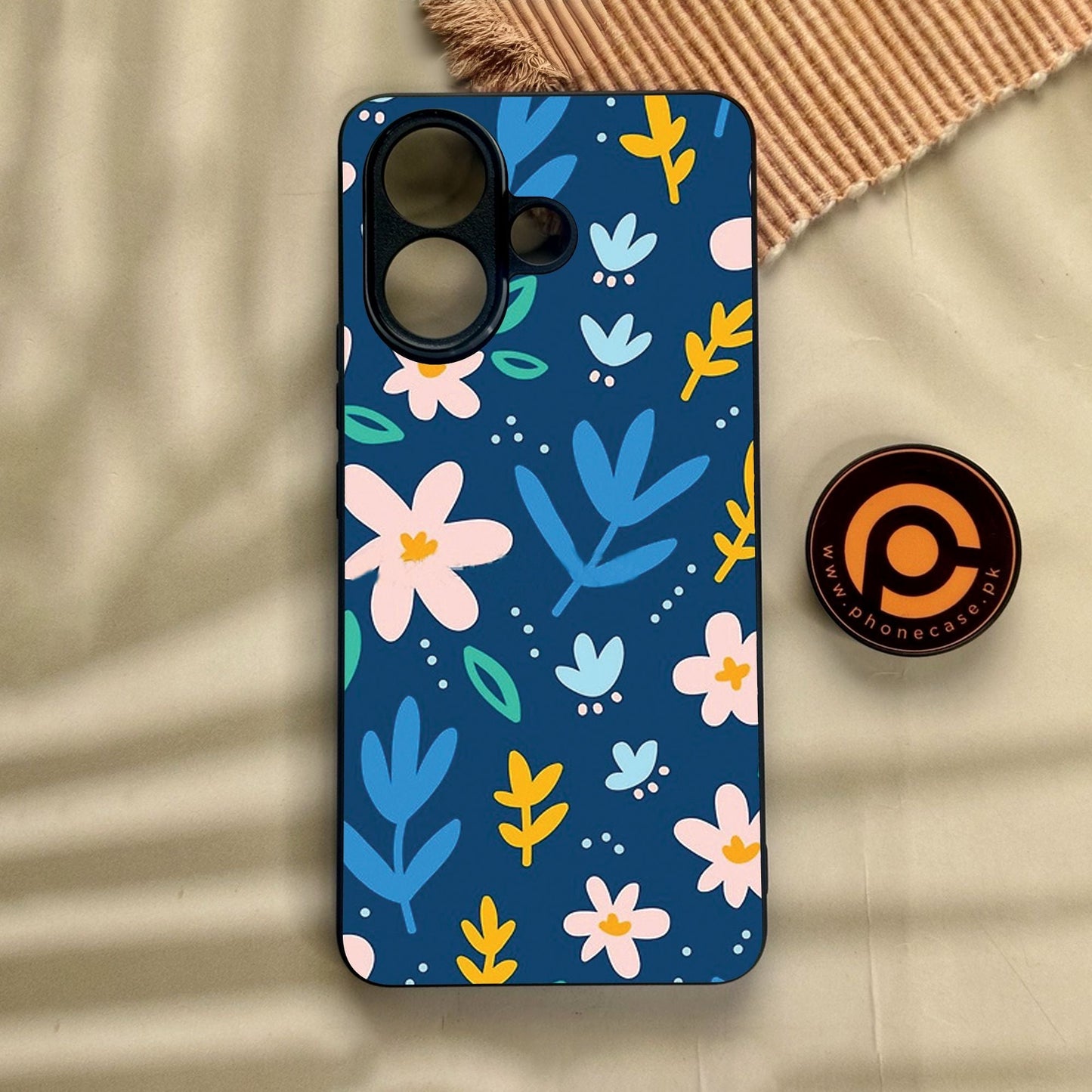 Vivo V60 Lite - Colorful Flowers - Premium Metal Printed Soft Bumper Shock Proof Case