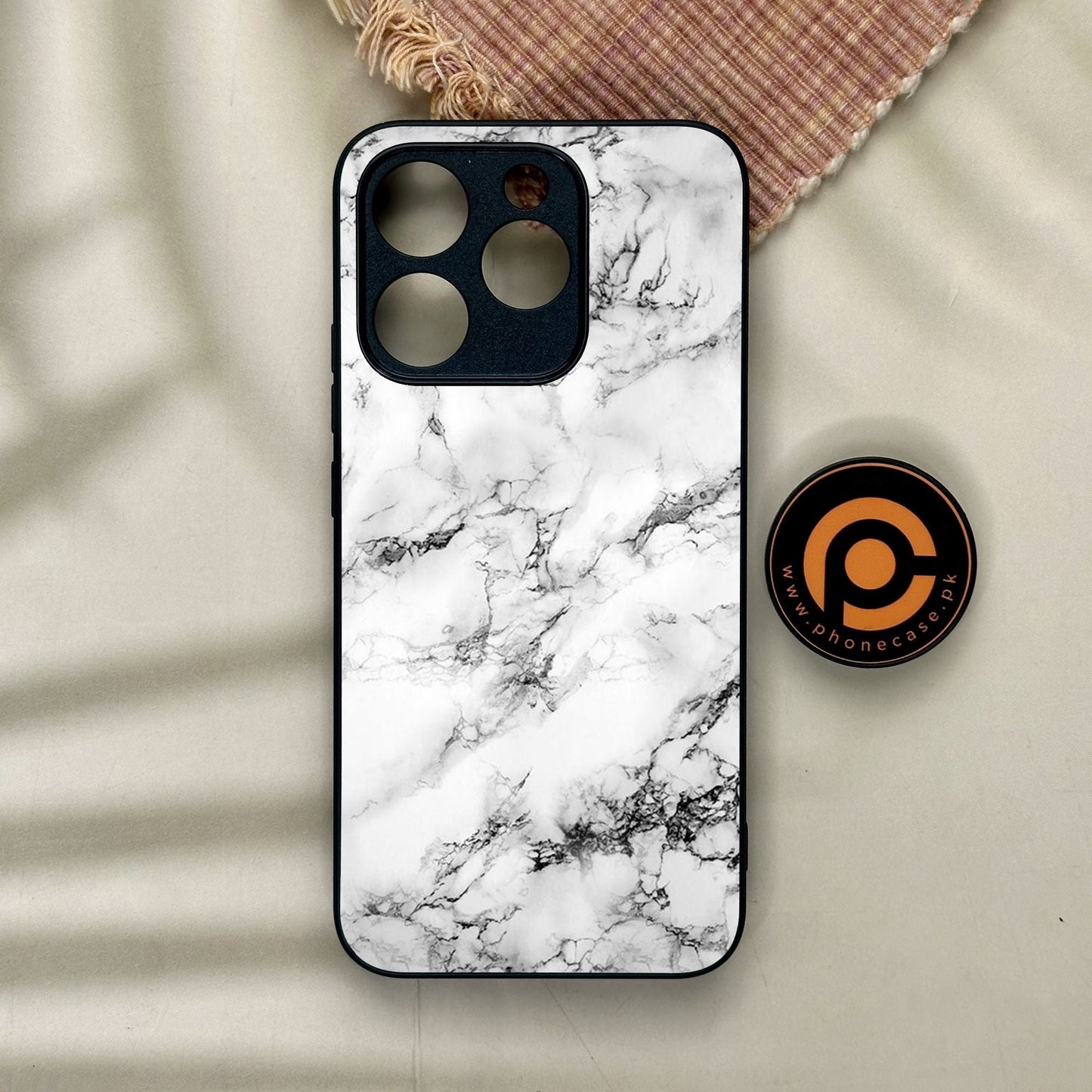 Realme 15T - White Design 7 - Premium Metal Printed Soft Bumper Shock Proof Case