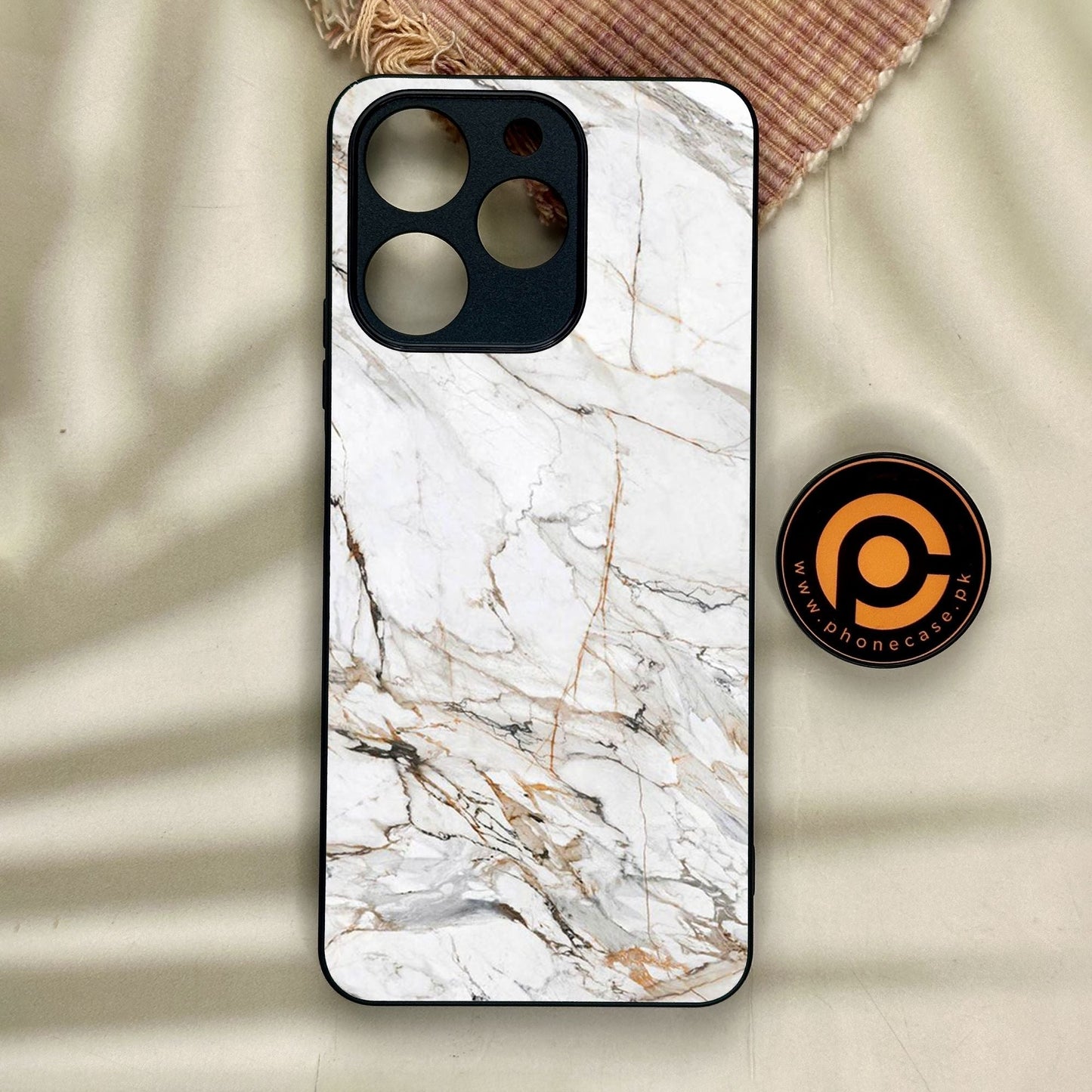 Realme Note 70 - White Design 6 - Premium Metal Printed Soft Bumper Shock Proof Case