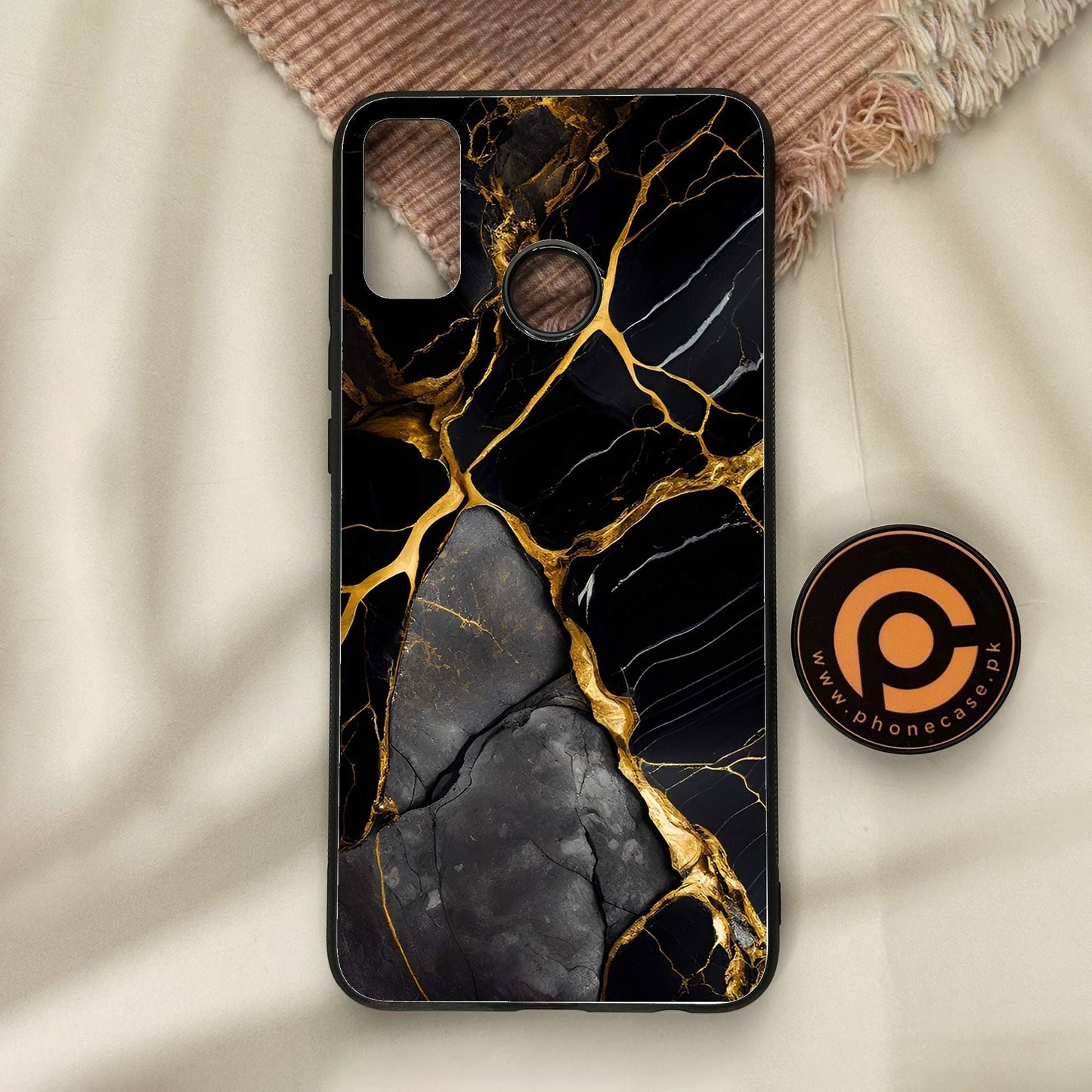 Honor 9X Lite - Liquid Marble Design 6 - Premium Metal Printed Soft Bumper Shock Proof Case