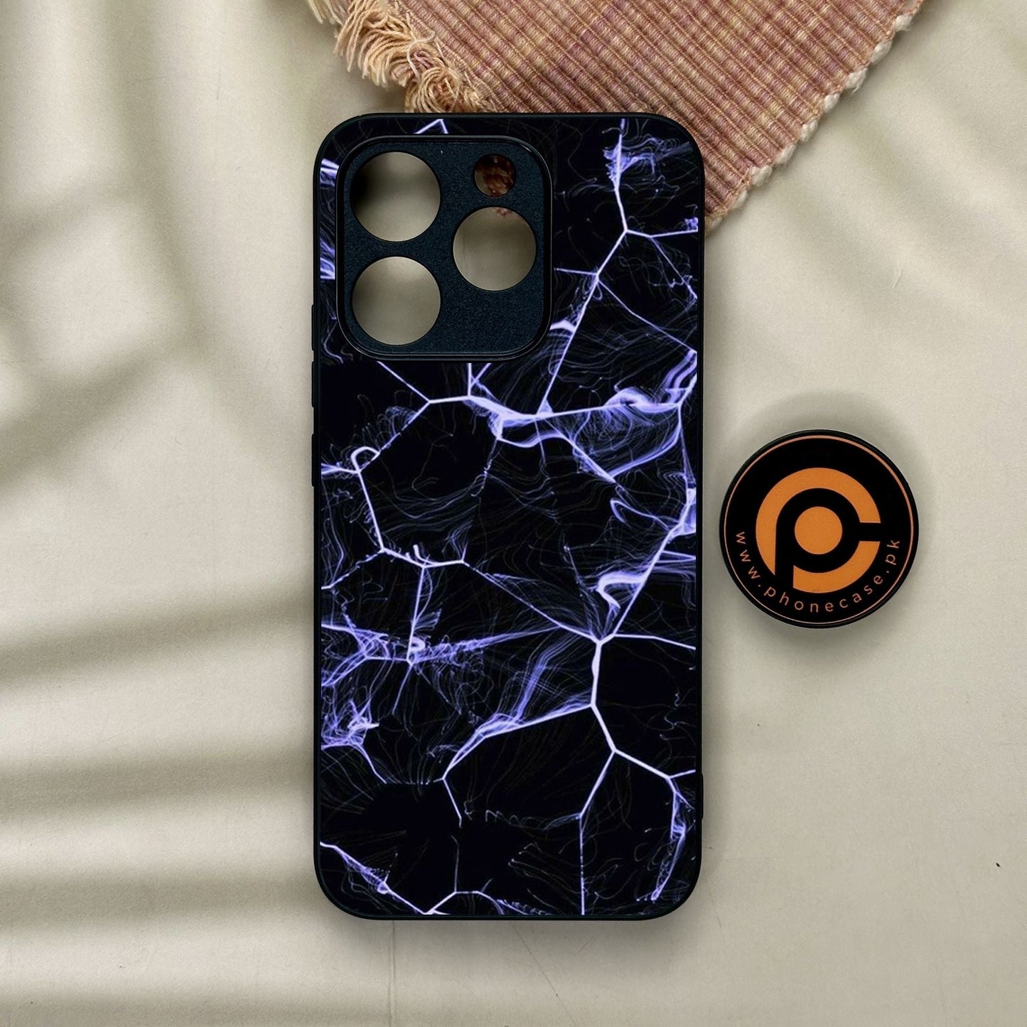 Realme 15T - Black Marble Design 10 - Premium Metal Printed Soft Bumper Shock Proof Case