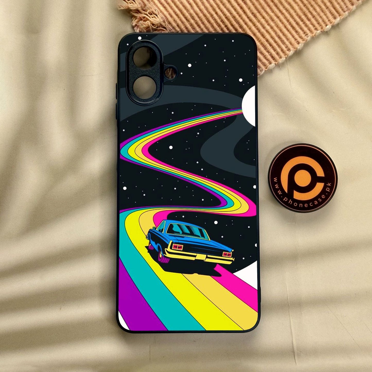 Samsung Galaxy A07 - Drive To The Moon - Premium Metal Printed Soft Bumper Shock Proof Case