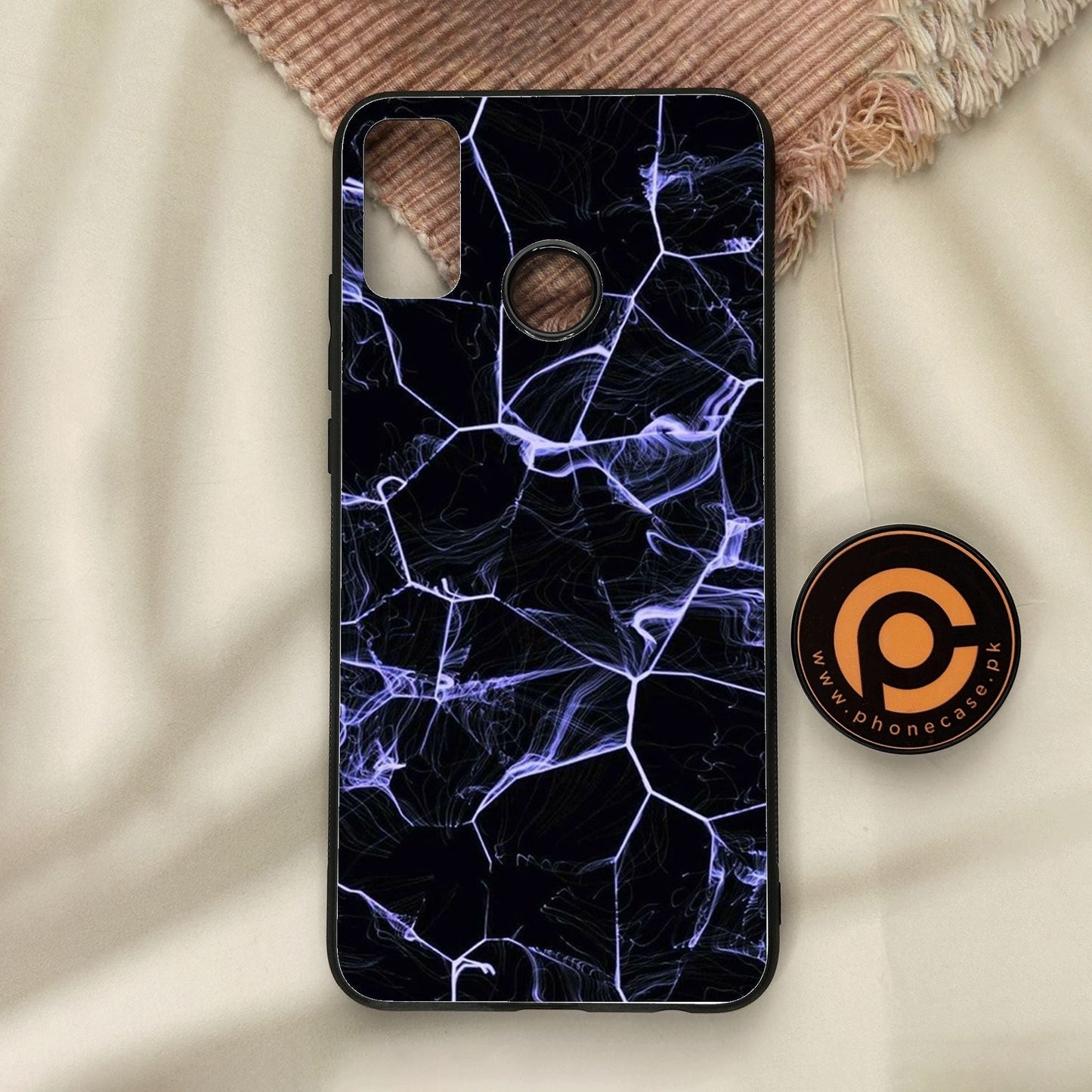Honor 9X Lite - Black Marble Design 10 - Premium Metal Printed Soft Bumper Shock Proof Case
