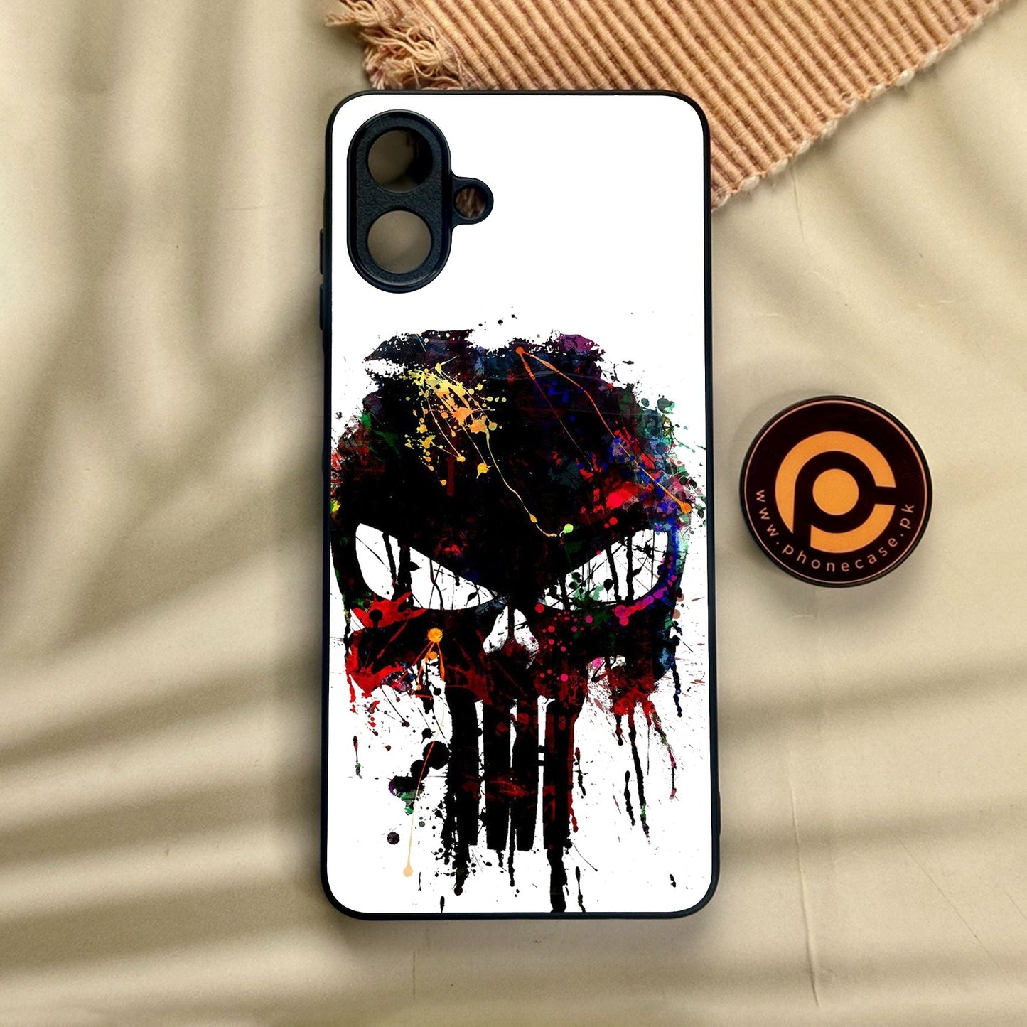 Samsung Galaxy A07 - Punisher Skull Design - Premium Metal Printed Soft Bumper Shock Proof Case