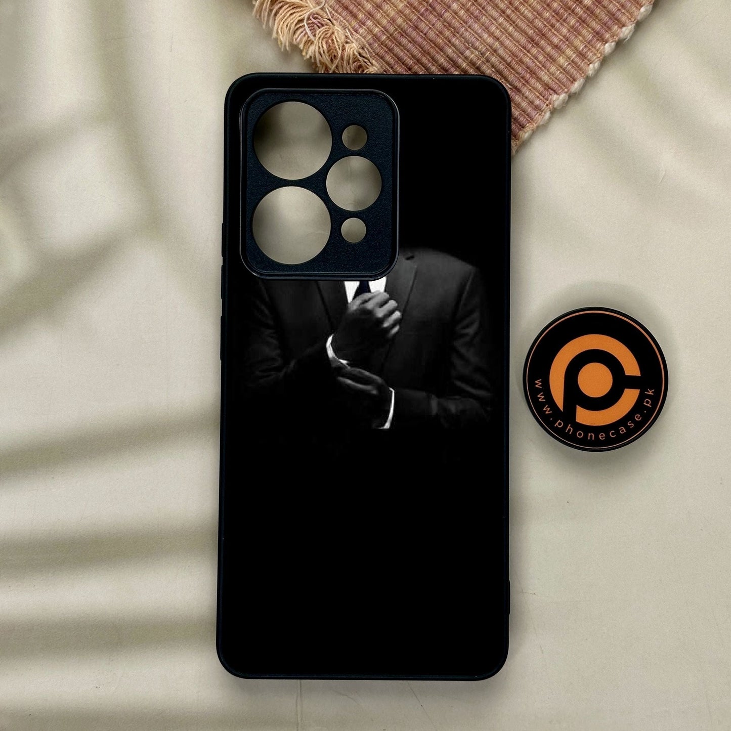 Realme 15 - Black Art Design 1 - Premium Metal Printed Soft Bumper Shock Proof Case