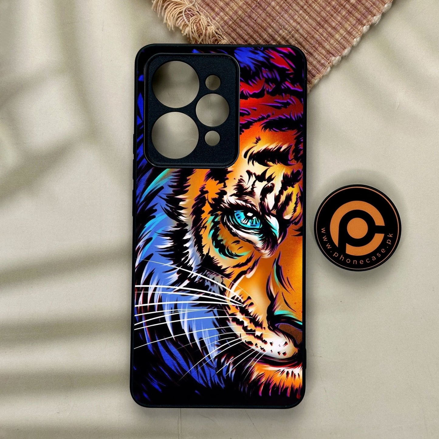 Realme 15 Pro - Tiger Art - Premium Metal Printed Soft Bumper Shock Proof Case