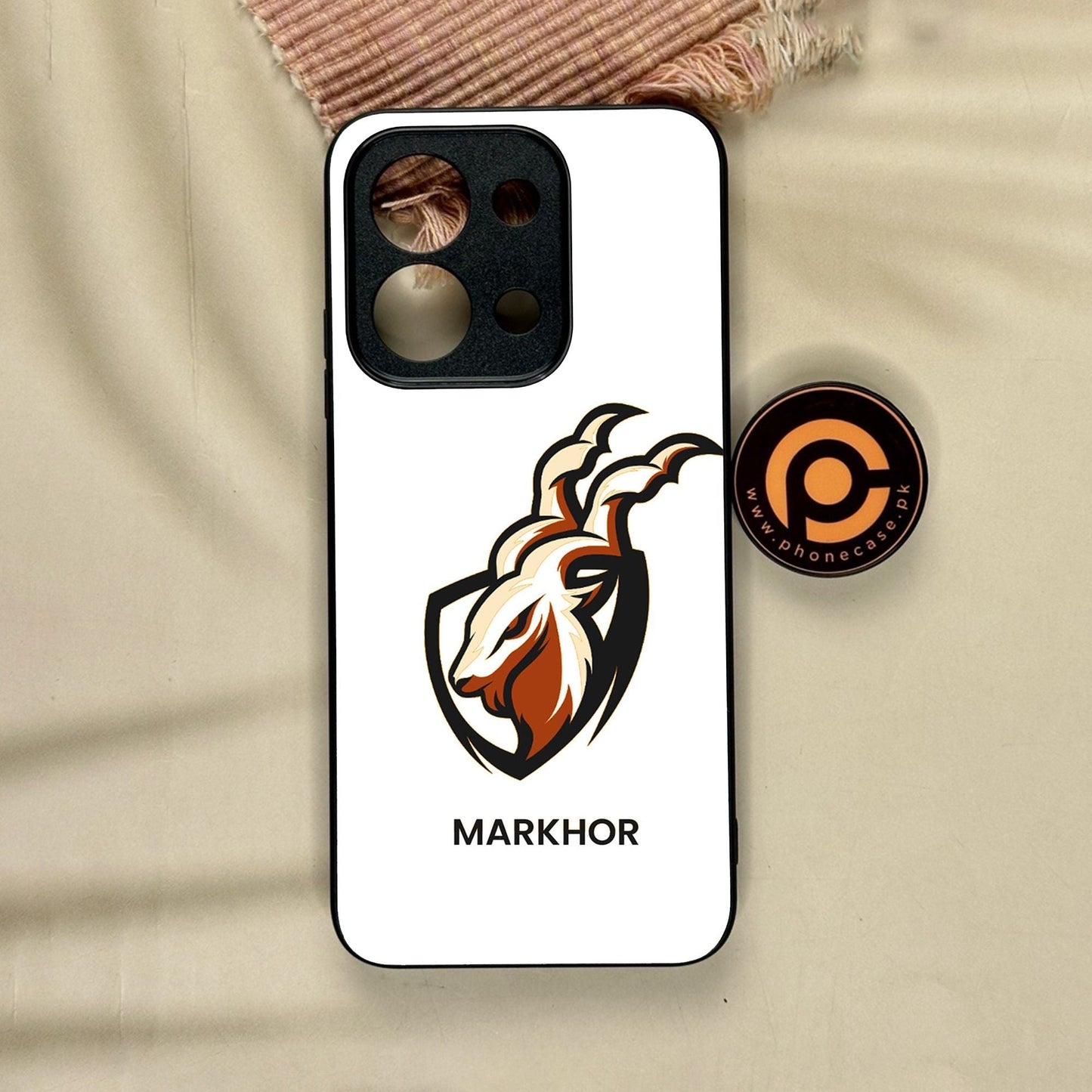 Xiaomi Redmi 15C - Markhor Design 5 - Premium Metal Printed Soft Bumper Shock Proof Case