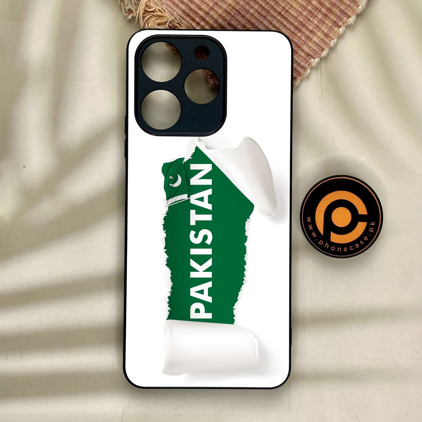 Realme Note 70 - Pakistani Flag Design 3 - Premium Metal Printed Soft Bumper Shock Proof Case