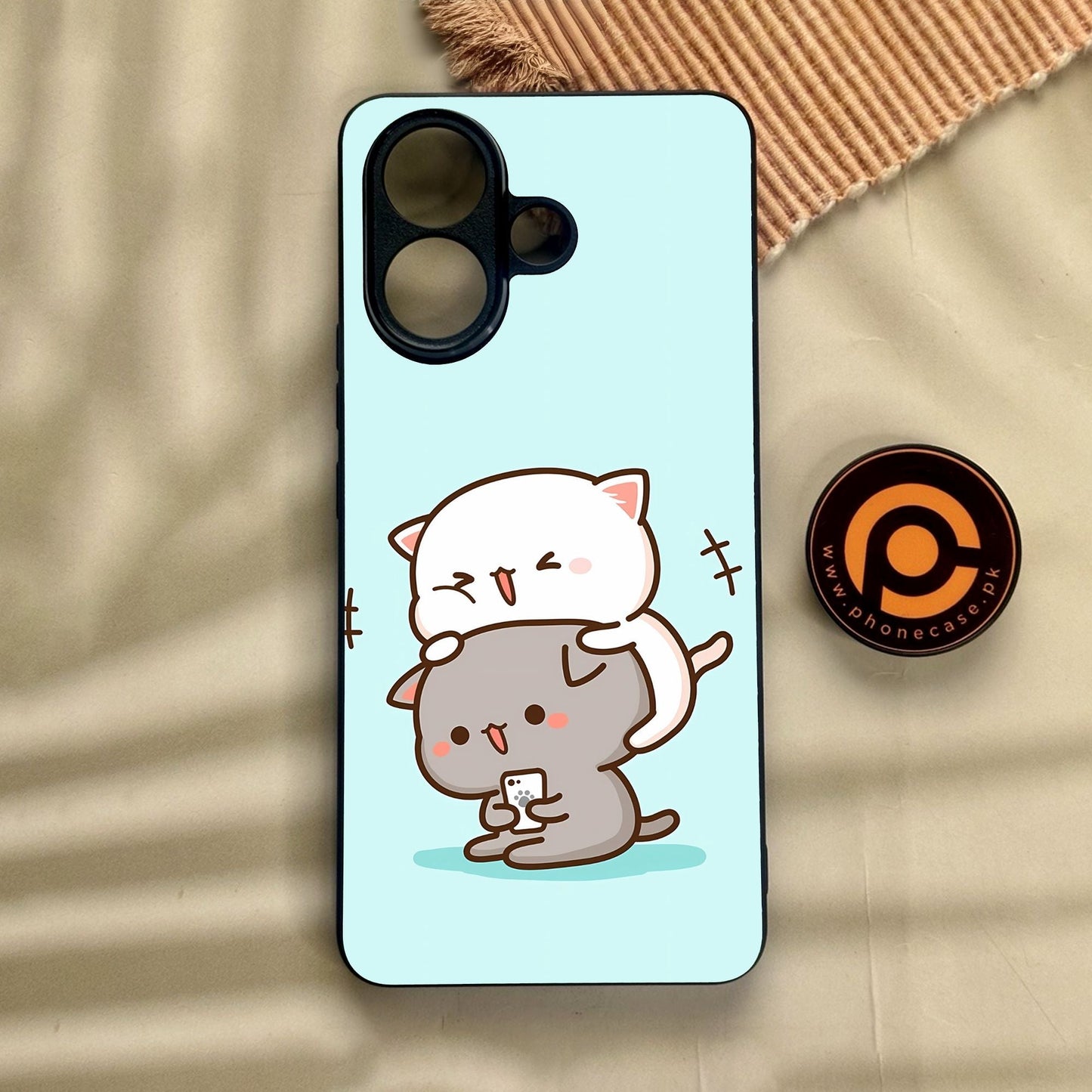 Vivo V60 Lite - Cute Bubu Dudu Design 1 - Premium Metal Printed Soft Bumper Shock Proof Case