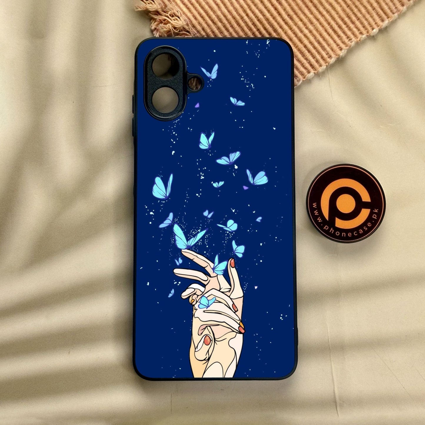 Samsung Galaxy A07 - Butterflies Design 2 - Premium Metal Printed Soft Bumper Shock Proof Case