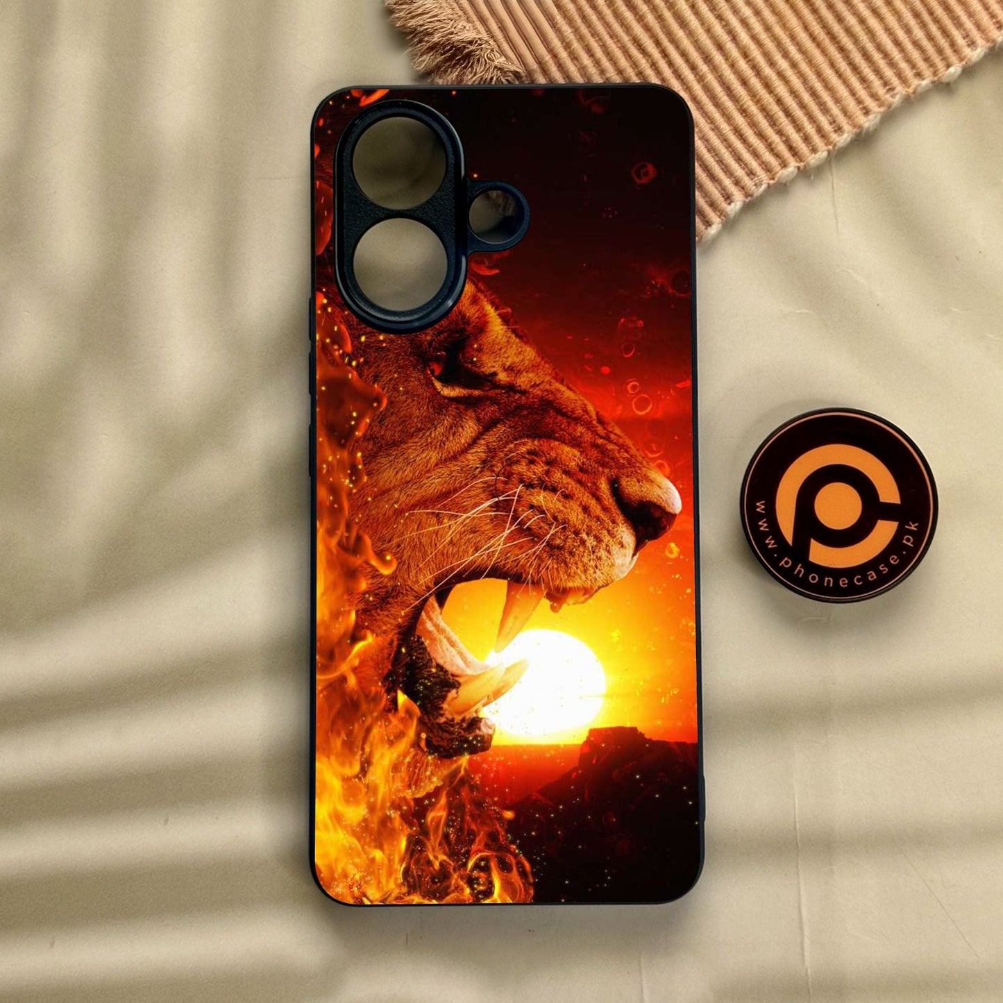 Vivo V60 Lite - Tiger Design 1 - Premium Metal Printed Soft Bumper Shock Proof Case