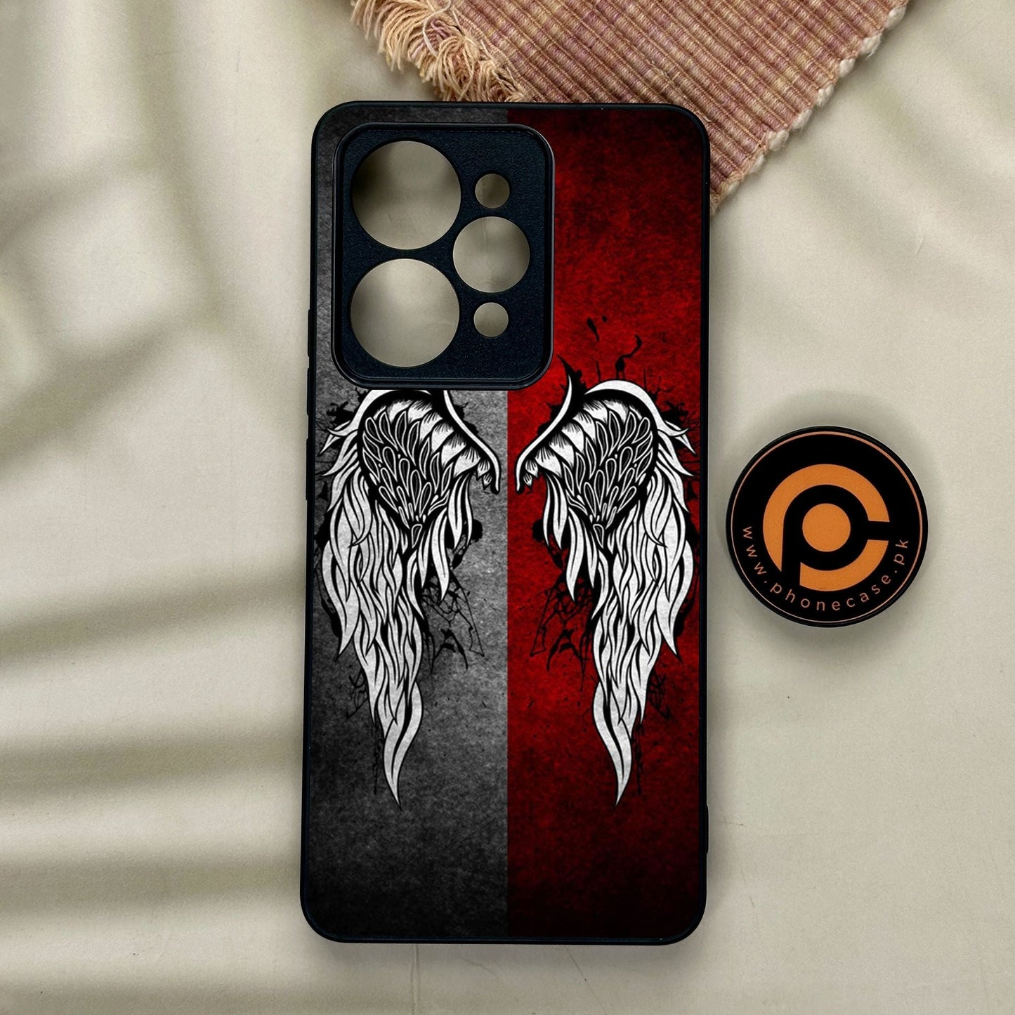 Realme 15 Pro - Angel Wings Design 2 - Premium Metal Printed Soft Bumper Shock Proof Case