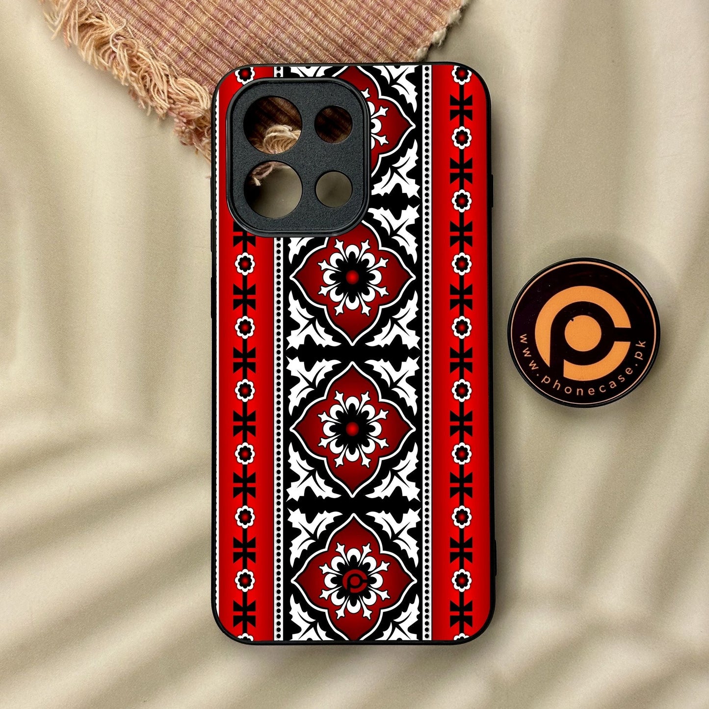 OnePlus 13s - Ajrak Design 1 - Premium Metal Printed Soft Bumper Shock Proof Case