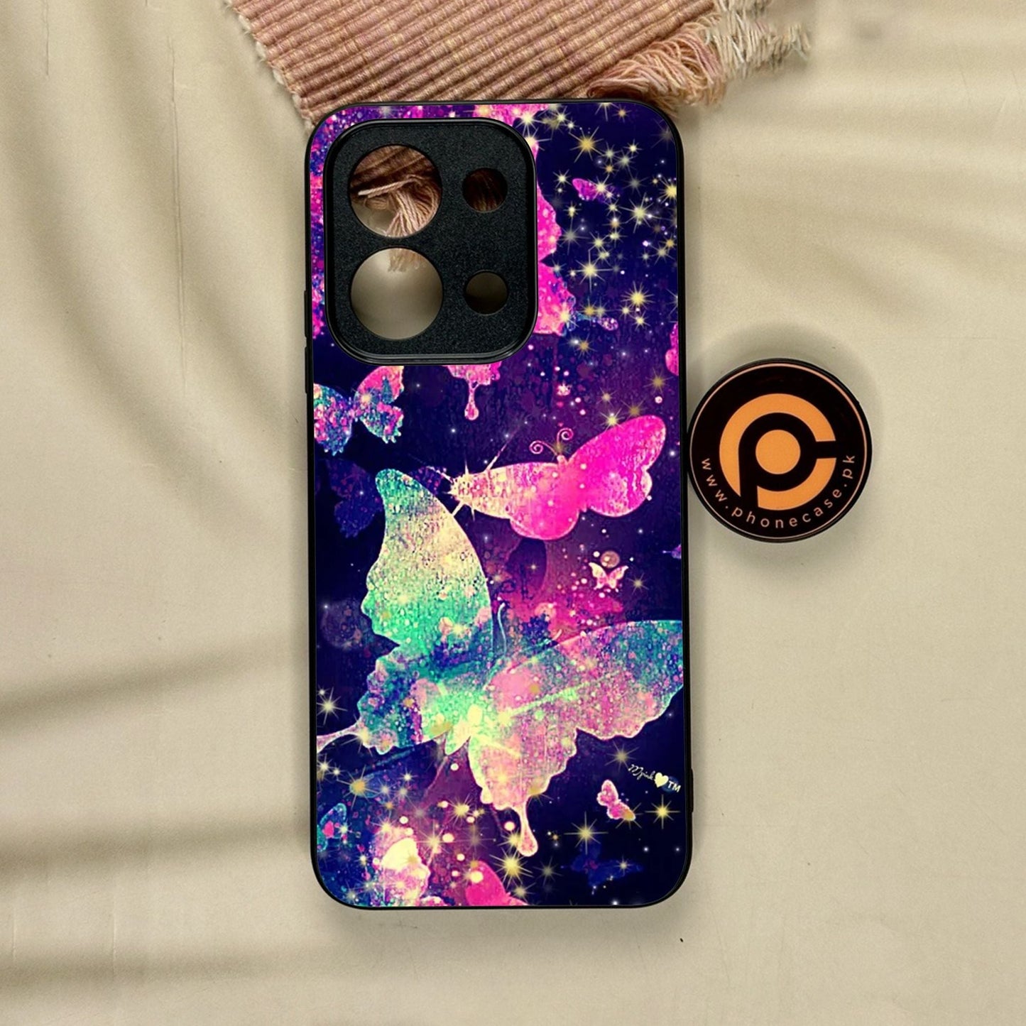 Xiaomi Redmi 15C - Butterflies Design 9 - Premium Metal Printed Soft Bumper Shock Proof Case