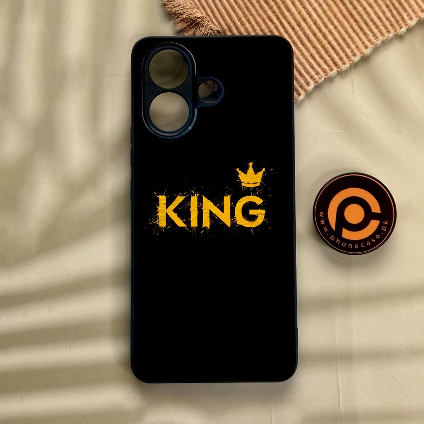 Vivo V60 Lite - King Design 2 - Premium Metal Printed Soft Bumper Shock Proof Case