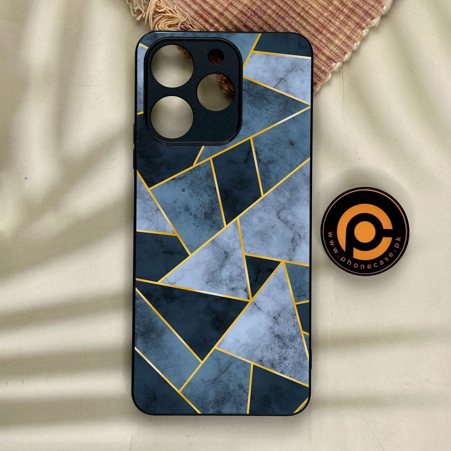 Realme Note 70 - Geometric Design 3 - Premium Metal Printed Soft Bumper Shock Proof Case