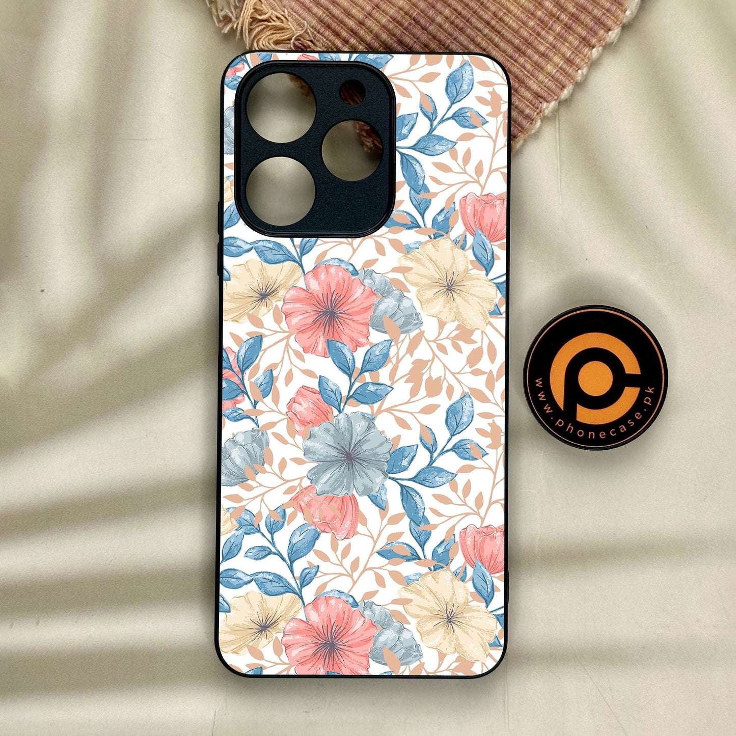 Realme Note 70 - Seamless Flower - Premium Metal Printed Soft Bumper Shock Proof Case