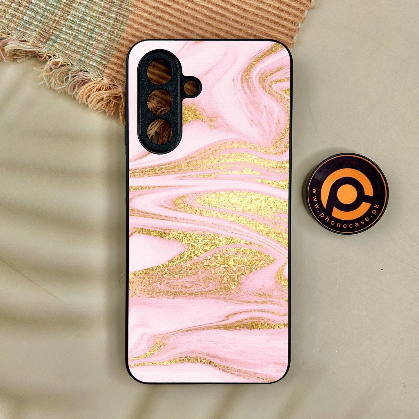 Samsung Galaxy A17 - Pink Design 10 - Premium Metal Printed Soft Bumper Shock Proof Case