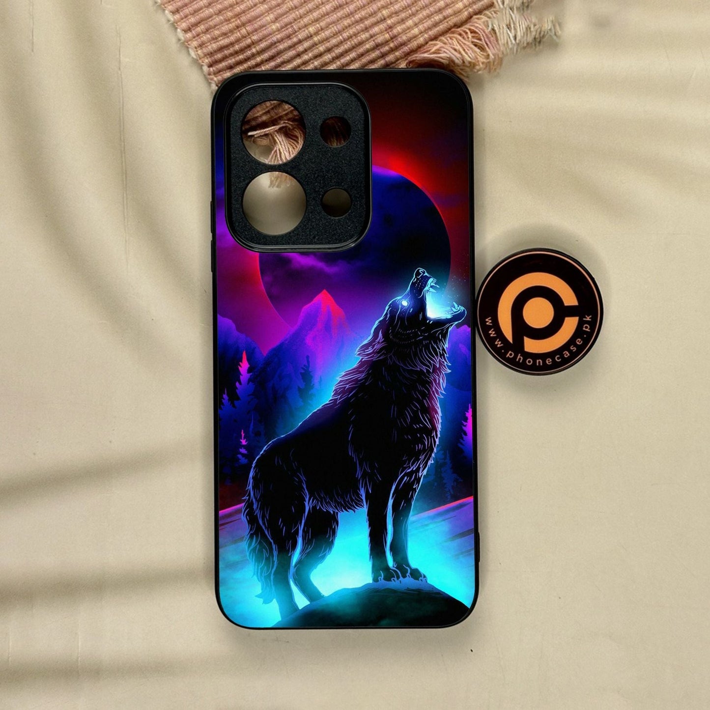 Xiaomi Redmi 15C - Wolf Design 2 - Premium Metal Printed Soft Bumper Shock Proof Case