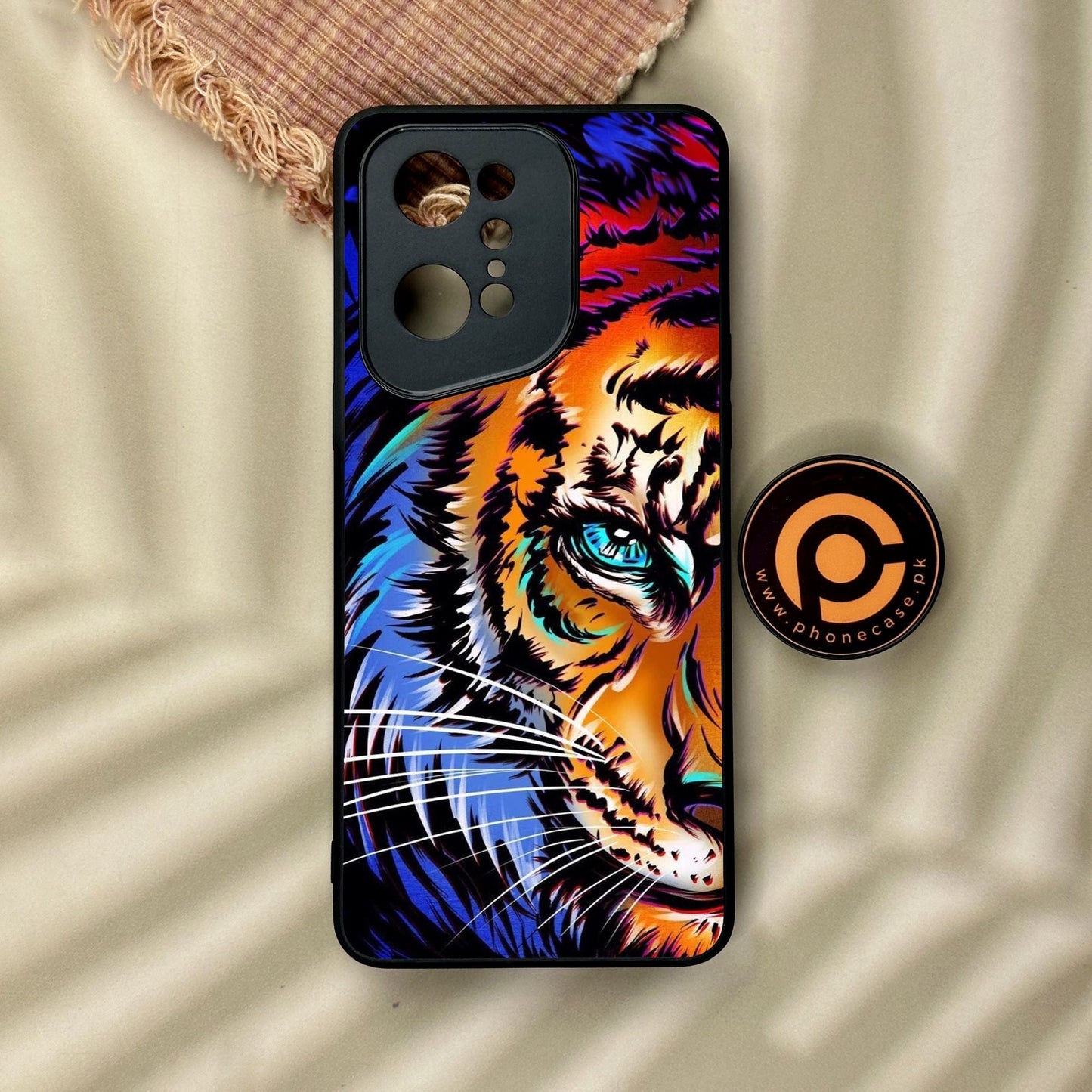 Oppo Find X5 Pro - Tiger Art - Premium Metal Printed Soft Bumper Shock Proof Case