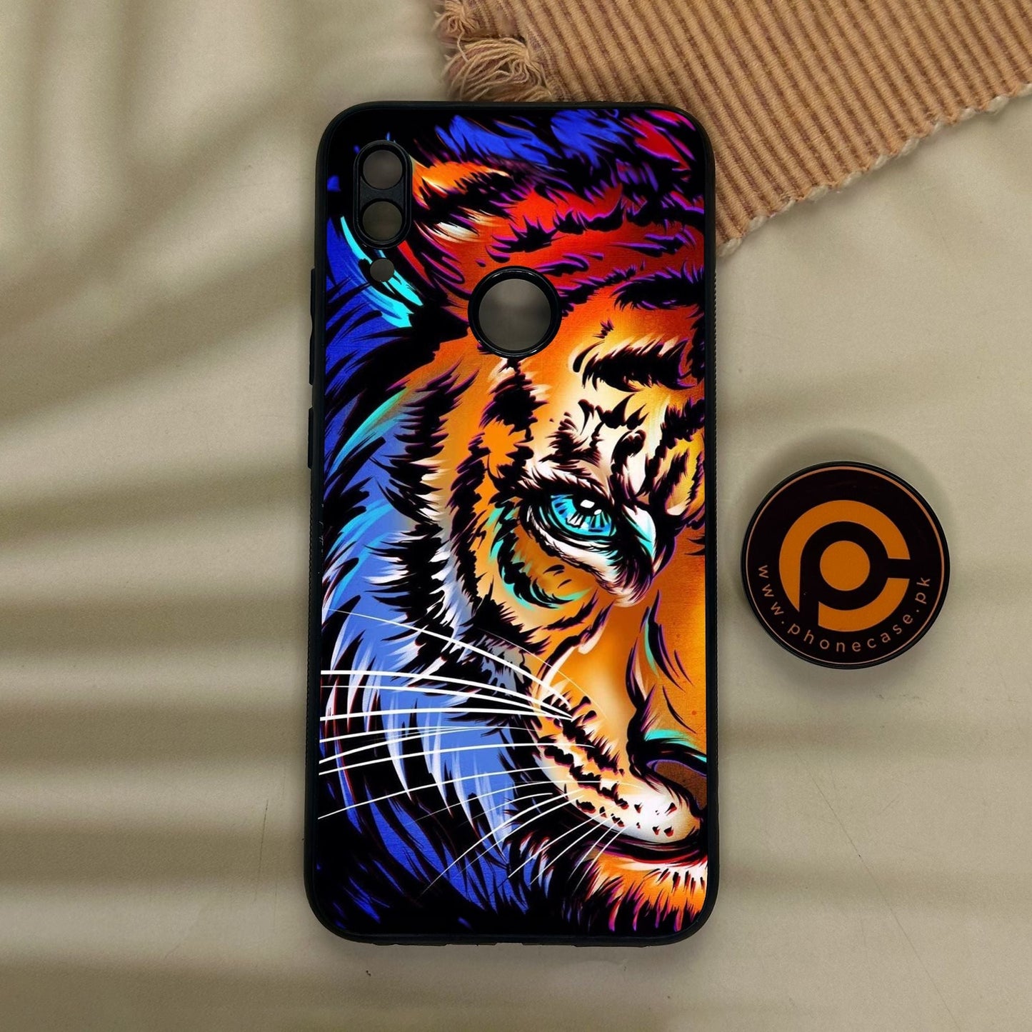 Redmi Note 7 - Tiger Art - Premium Metal Printed Soft Bumper Shock Proof Case