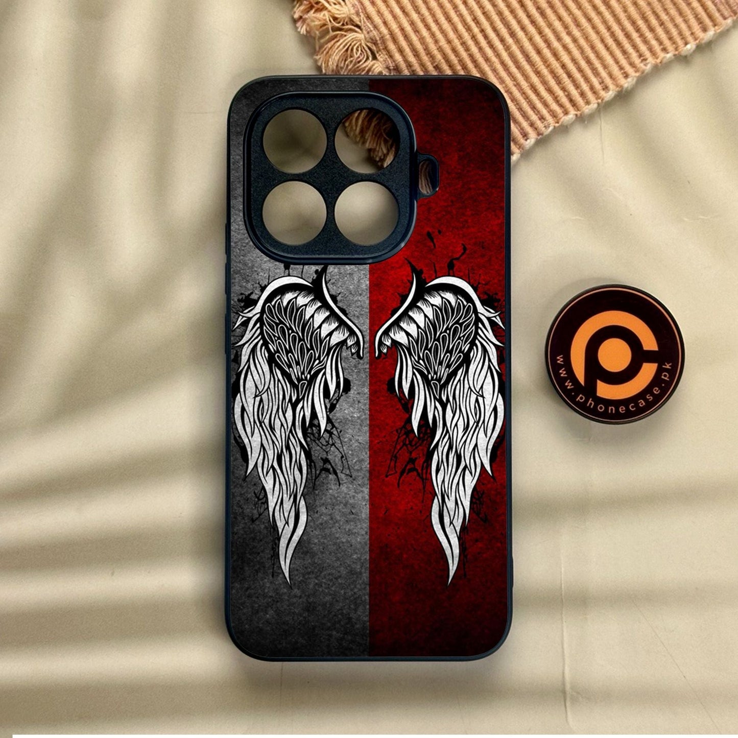 Xiaomi 15T Pro - Angel Wings Design 2 - Premium Metal Printed Soft Bumper Shock Proof Case