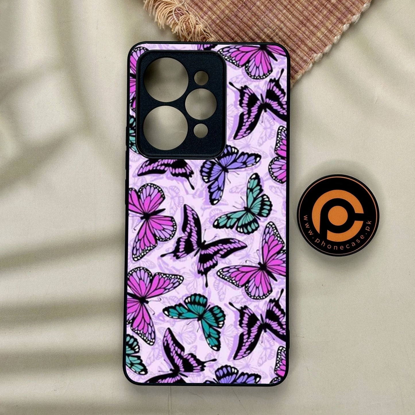 Realme 15 - Butterflies Design 10 - Premium Metal Printed Soft Bumper Shock Proof Case