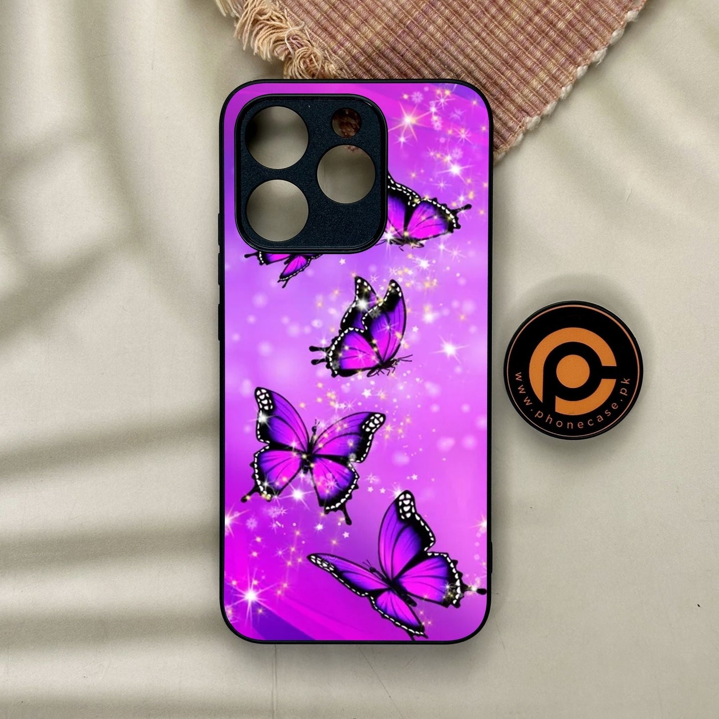 Realme 15T - Butterflies Design 8 - Premium Metal Printed Soft Bumper Shock Proof Case