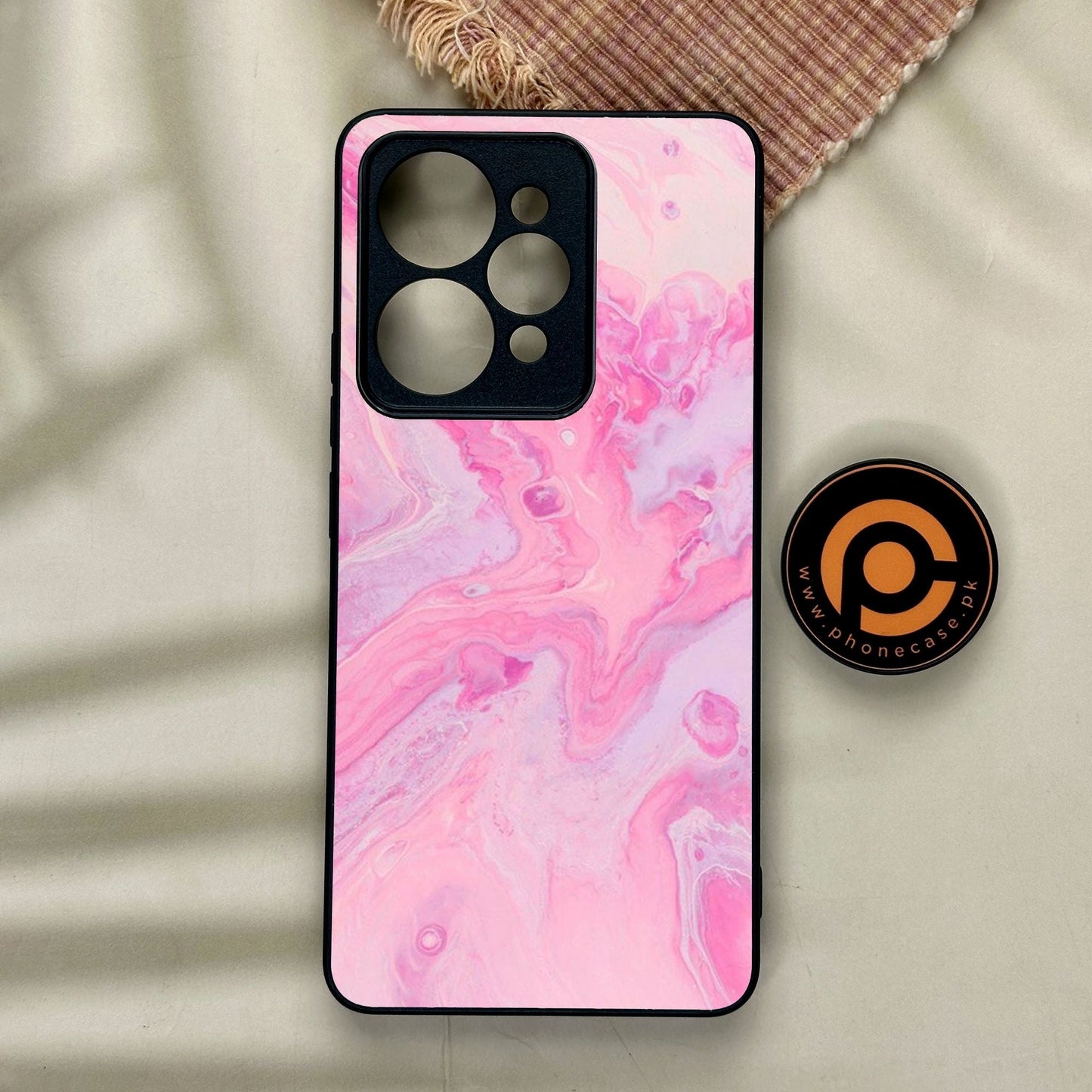 Realme 15 - Pink Design 6 - Premium Metal Printed Soft Bumper Shock Proof Case
