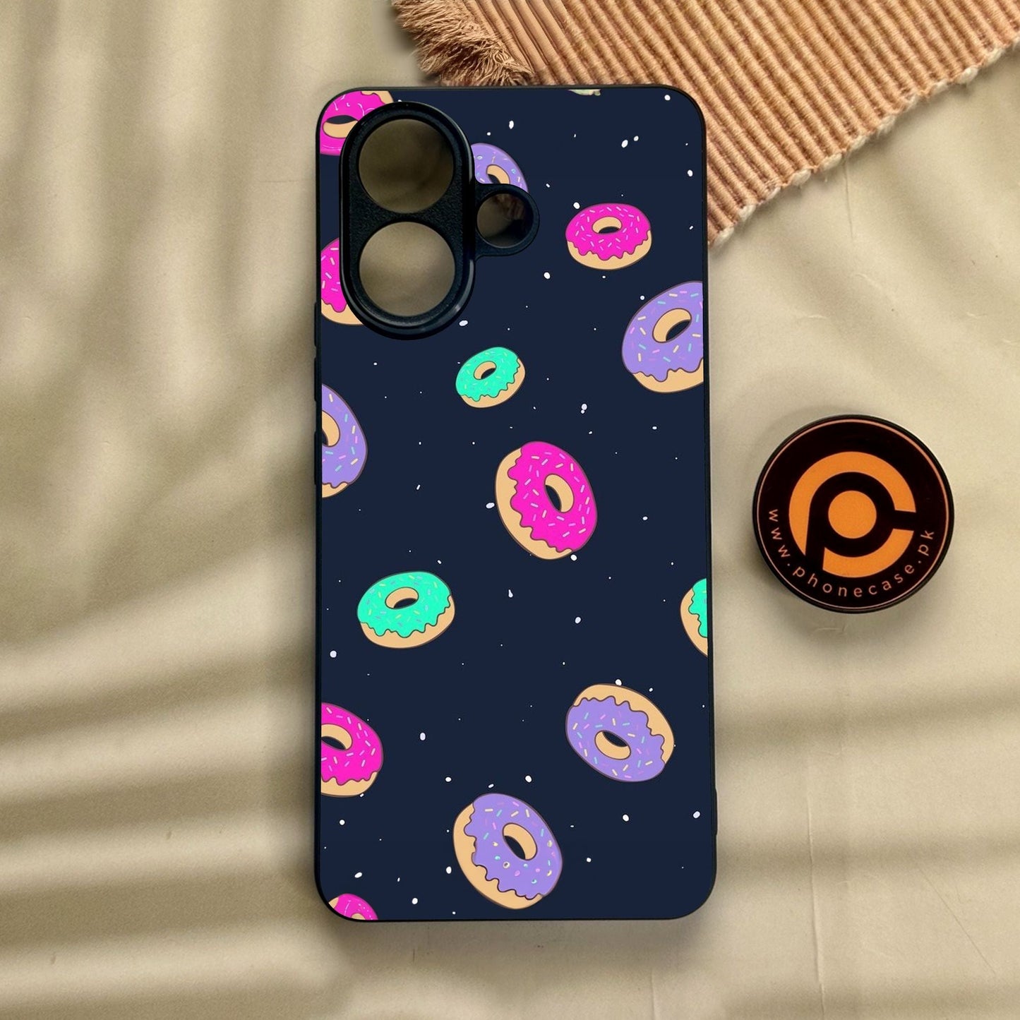 Vivo V60 Lite - Colorful Donuts - Premium Metal Printed Soft Bumper Shock Proof Case