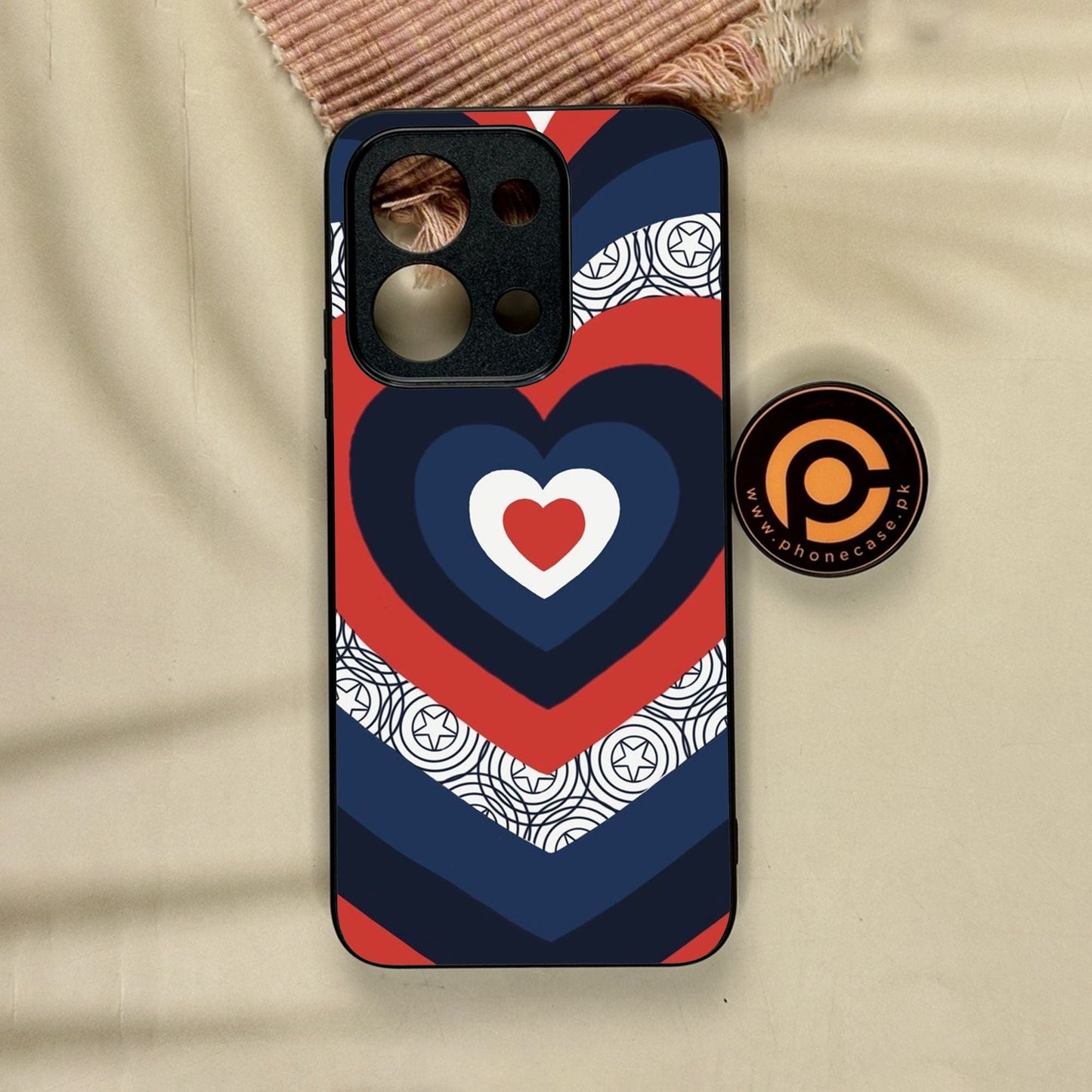 Xiaomi Redmi 15C - Heart 2.0 Design 3 - Premium Metal Printed Soft Bumper Shock Proof Case