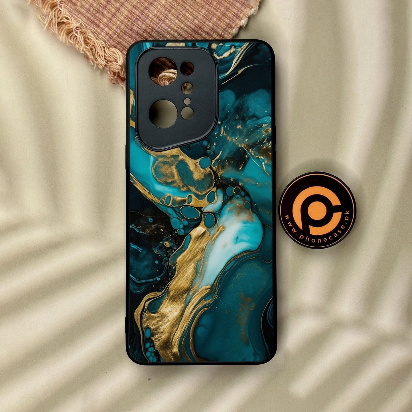 Oppo Find X5 Pro - Liquid Marble Design 3 - Premium Metal Printed Soft Bumper Shock Proof Case