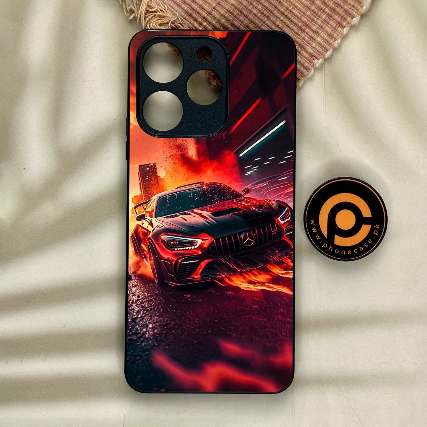 Realme Note 70 - Racing Design 3 - Premium Metal Printed Soft Bumper Shock Proof Case