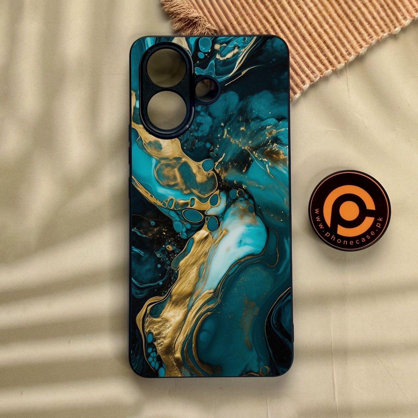 Vivo V60 Lite - Liquid Marble Design 3 - Premium Metal Printed Soft Bumper Shock Proof Case