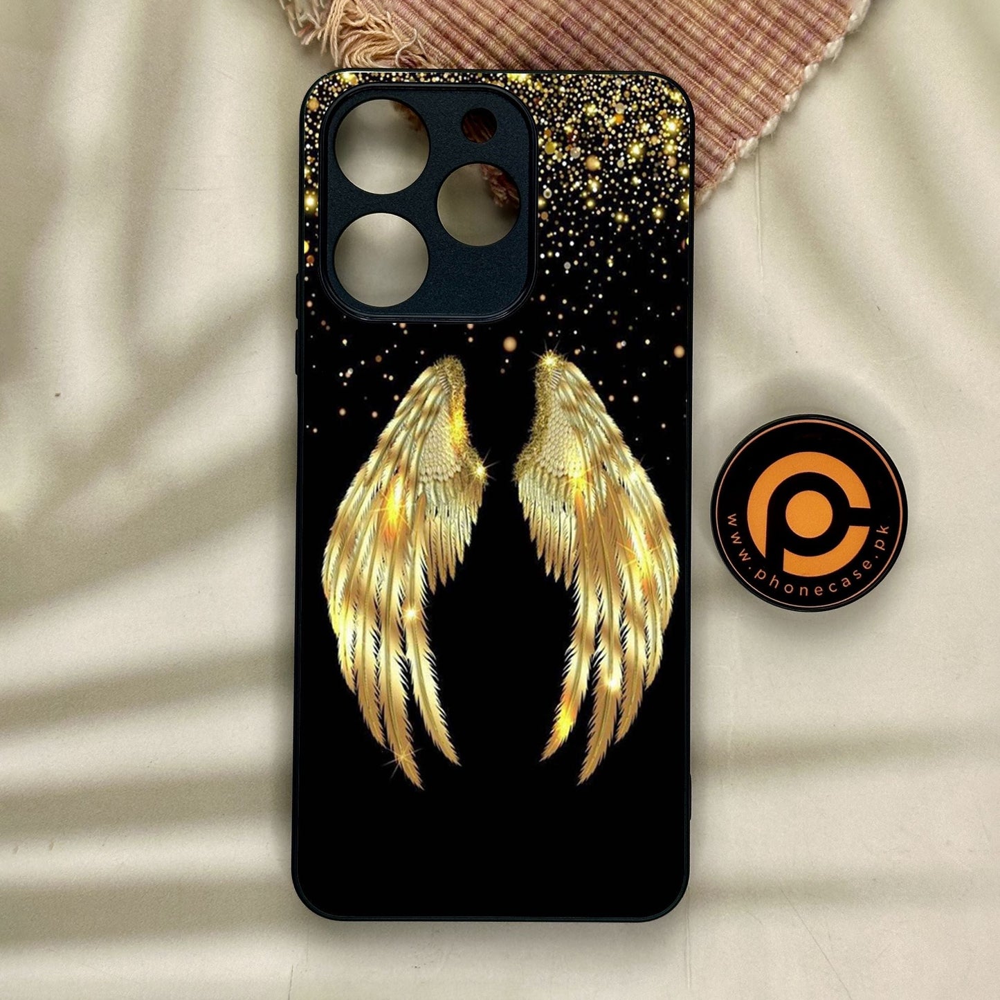 Realme Note 70 - Angel Wings Design 1 - Premium Metal Printed Soft Bumper Shock Proof Case