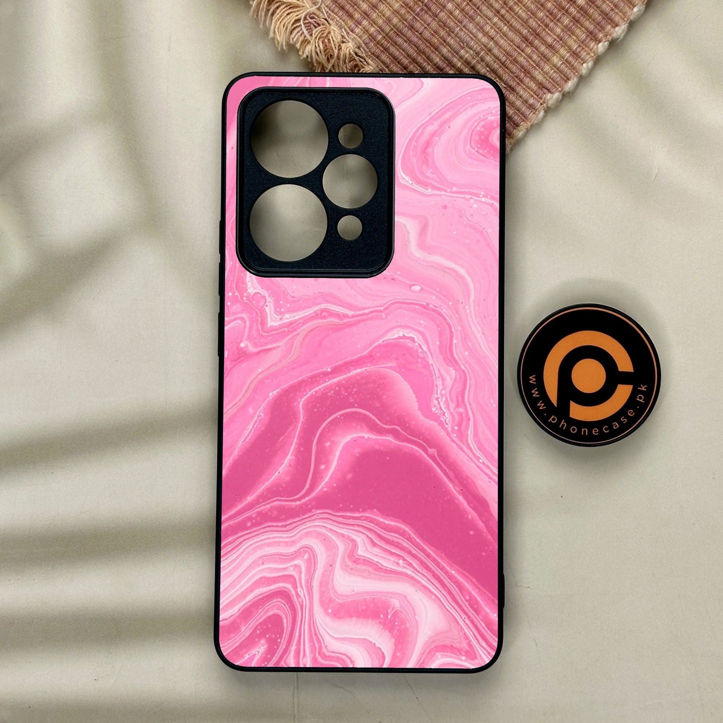 Realme 15 Pro - Pink Design 3 - Premium Metal Printed Soft Bumper Shock Proof Case