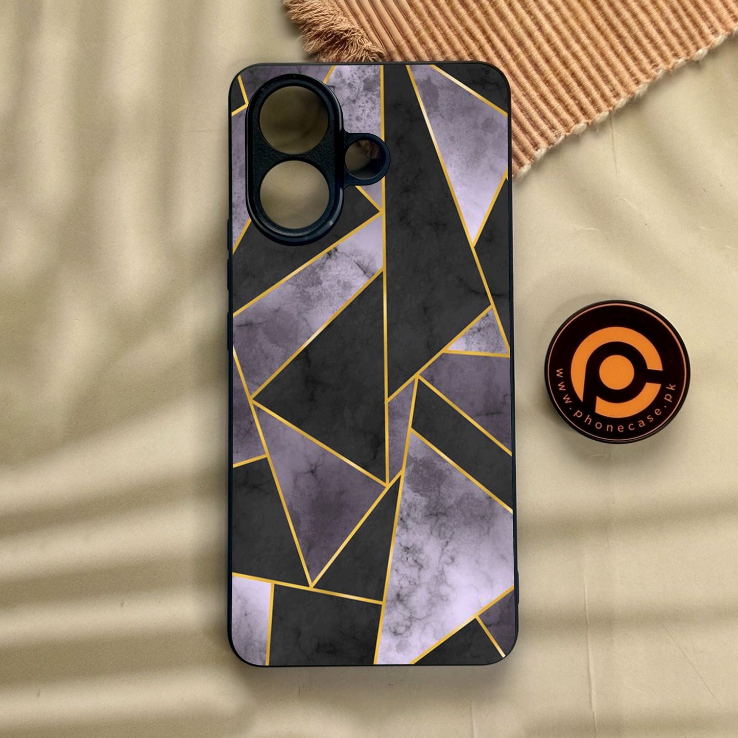 Vivo V60 Lite - Geometric Design 8 - Premium Metal Printed Soft Bumper Shock Proof Case