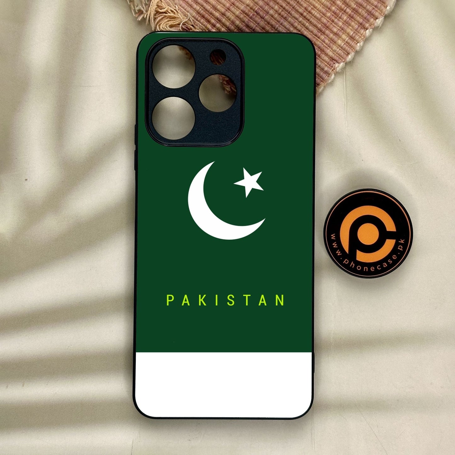 Realme Note 70 - Pakistani Flag Design 5 - Premium Metal Printed Soft Bumper Shock Proof Case