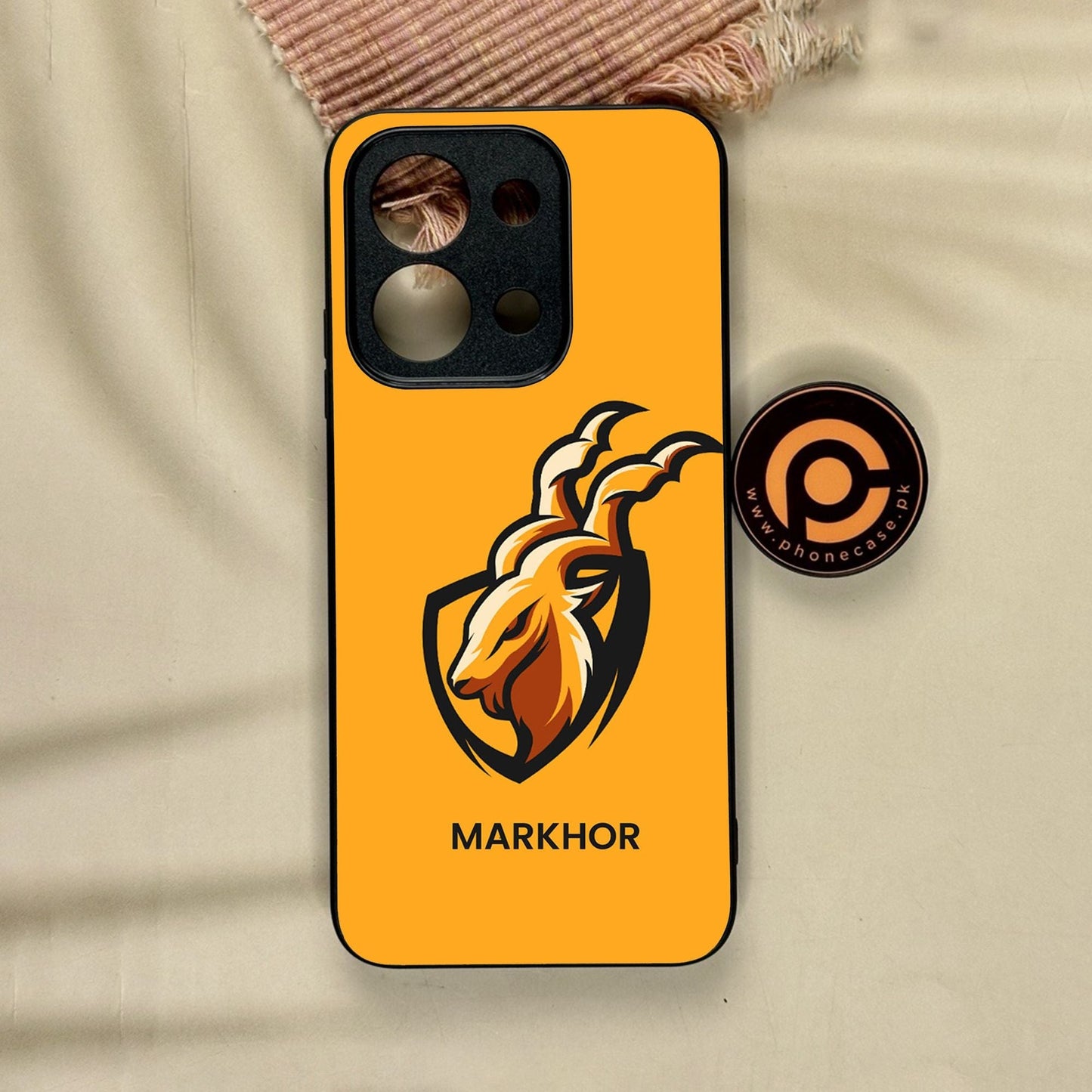 Xiaomi Redmi 15C - Markhor Design 7 - Premium Metal Printed Soft Bumper Shock Proof Case