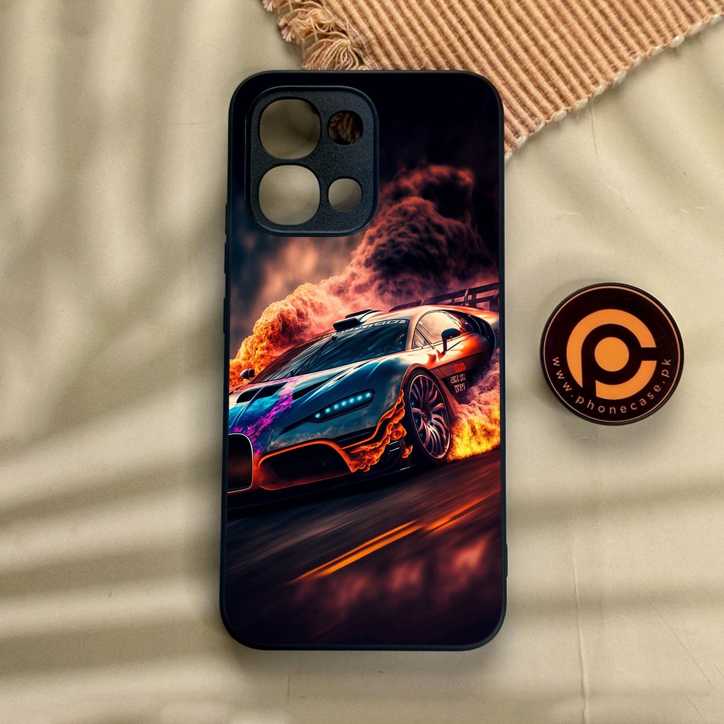 Oppo A6 Pro - Racing Design 4 - Premium Metal Printed Soft Bumper Shock Proof Case