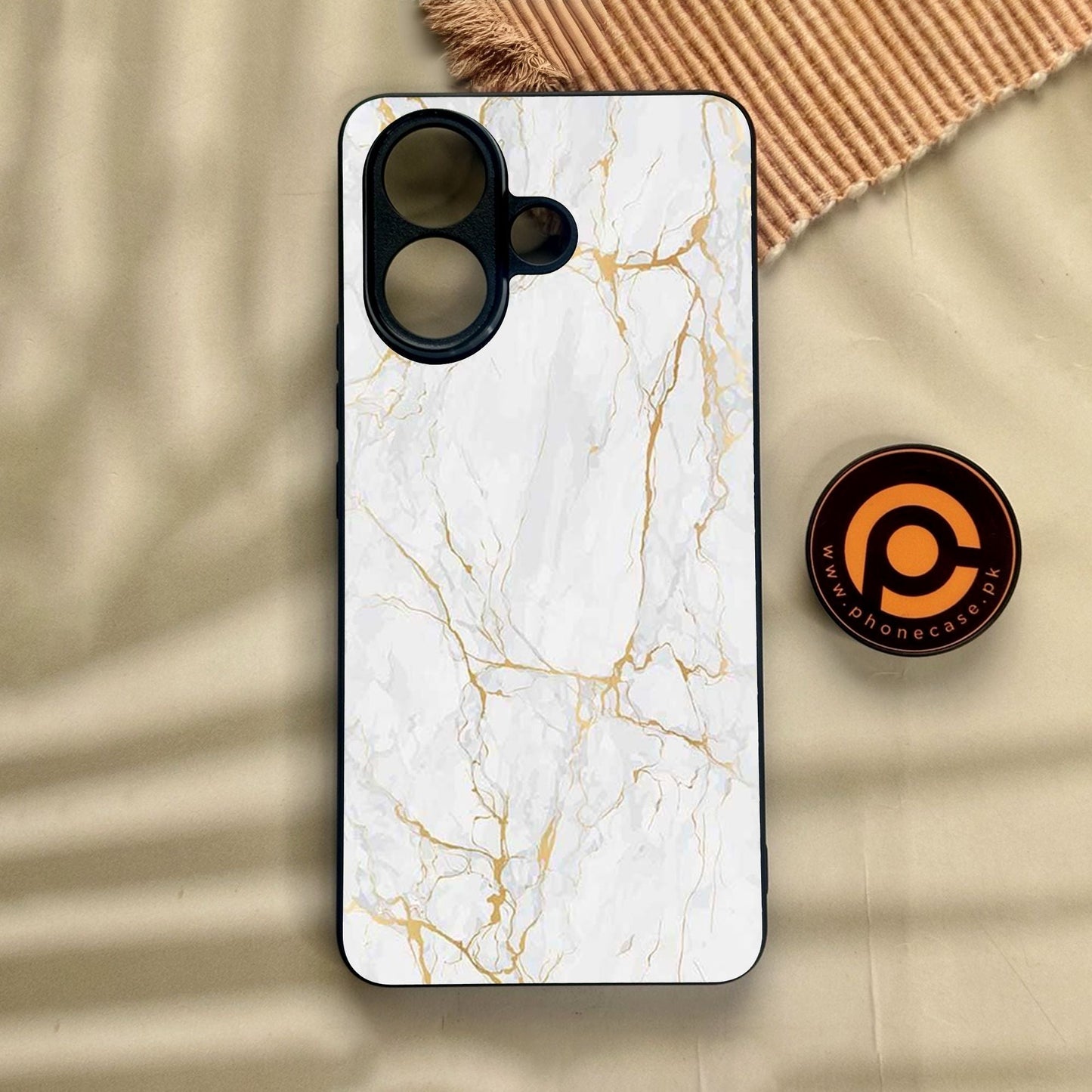 Vivo V60 Lite - White Design 8 - Premium Metal Printed Soft Bumper Shock Proof Case