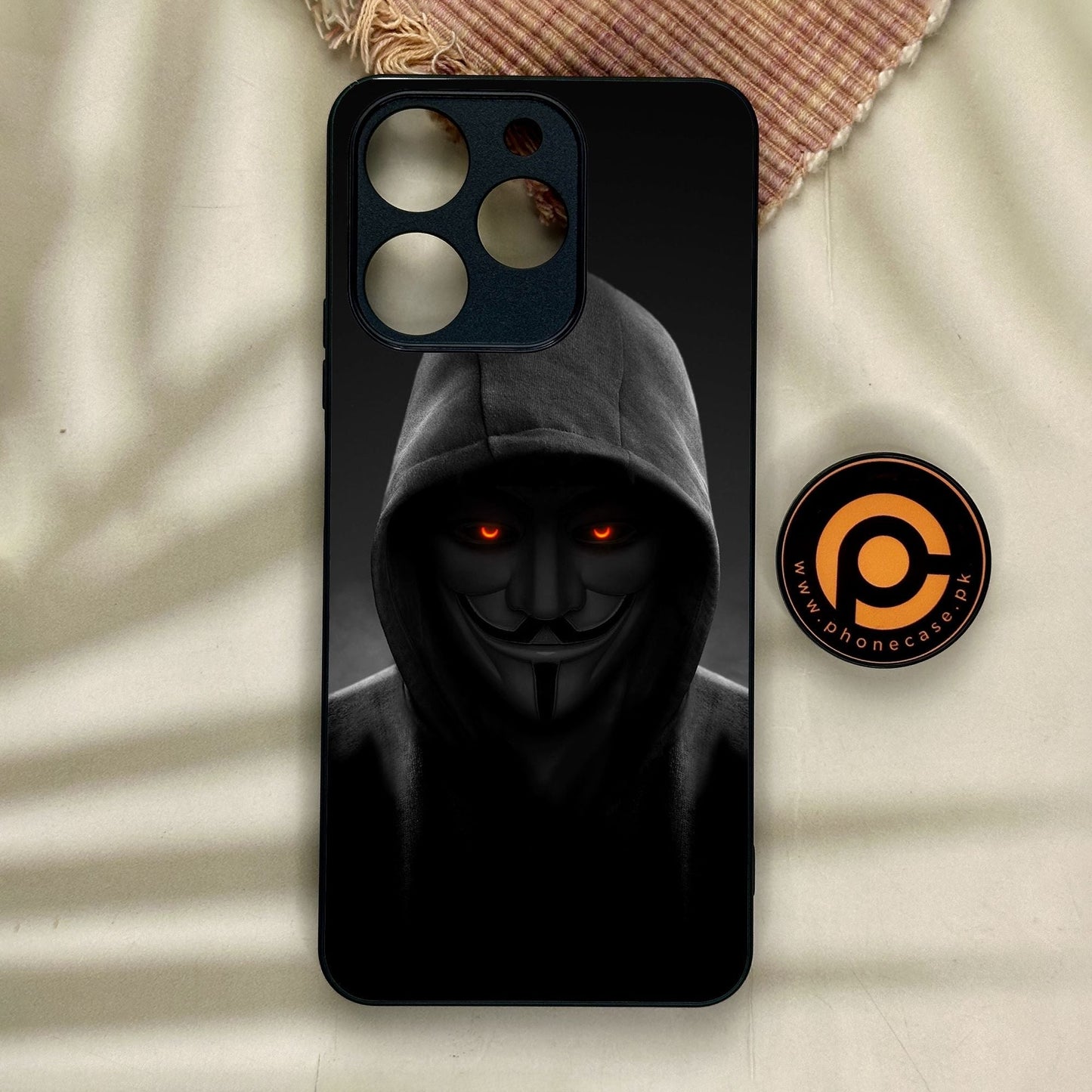 Realme Note 70 - Anonymous 2.0 Design 4 - Premium Metal Printed Soft Bumper Shock Proof Case