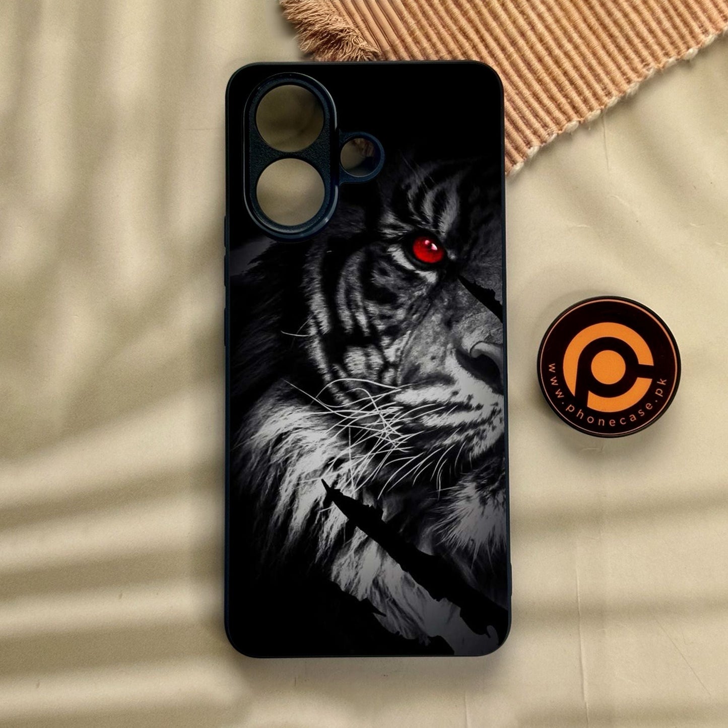 Vivo V60 Lite - Tiger Design 7 - Premium Metal Printed Soft Bumper Shock Proof Case