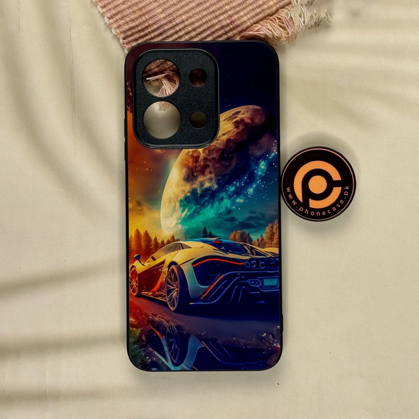 Xiaomi Redmi 15C - Racing Design 5 - Premium Metal Printed Soft Bumper Shock Proof Case