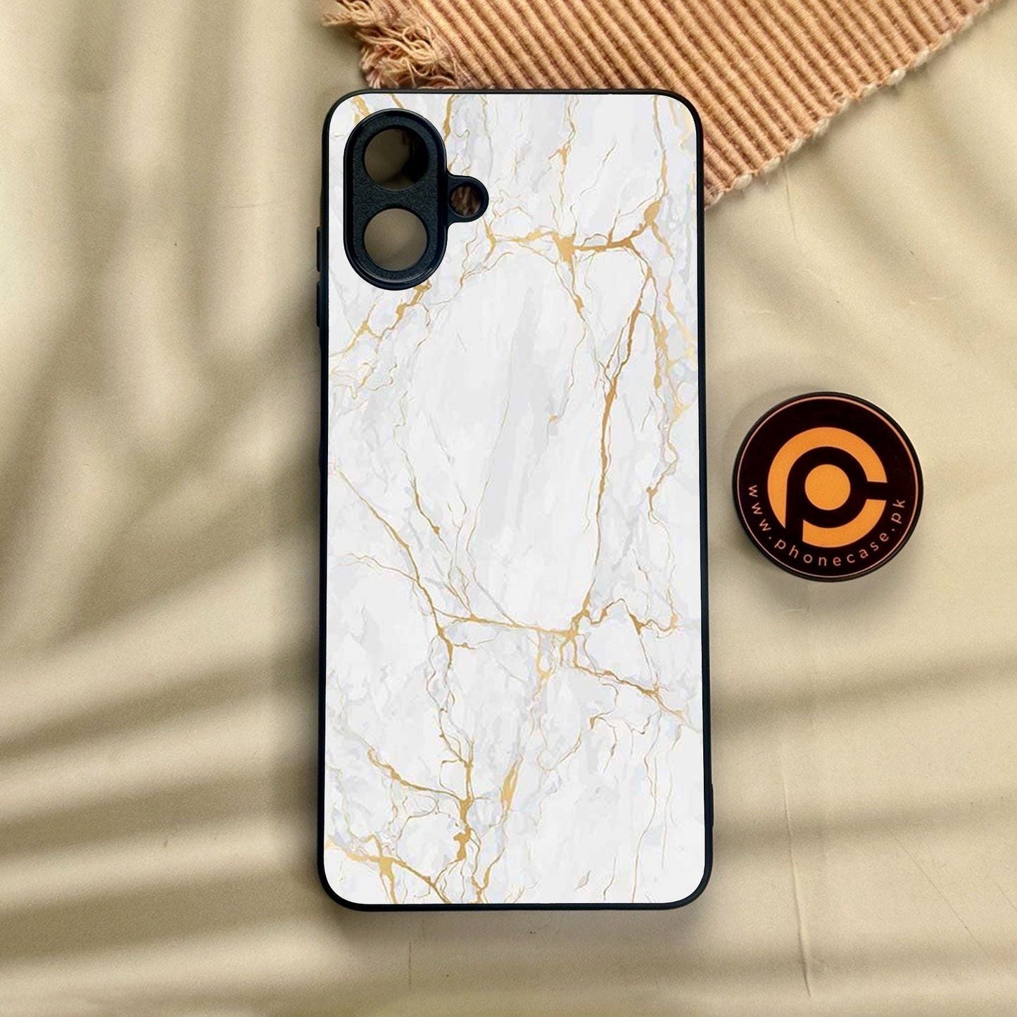 Samsung Galaxy A07 - White Design 8 - Premium Metal Printed Soft Bumper Shock Proof Case