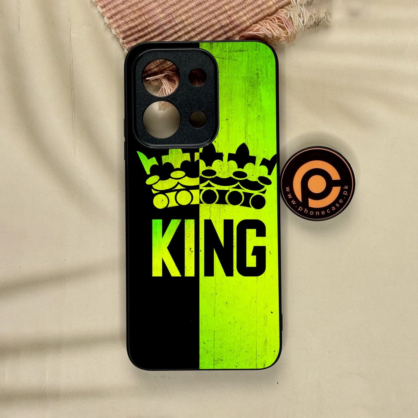 Xiaomi Redmi 15C - King Design 3 - Premium Metal Printed Soft Bumper Shock Proof Case