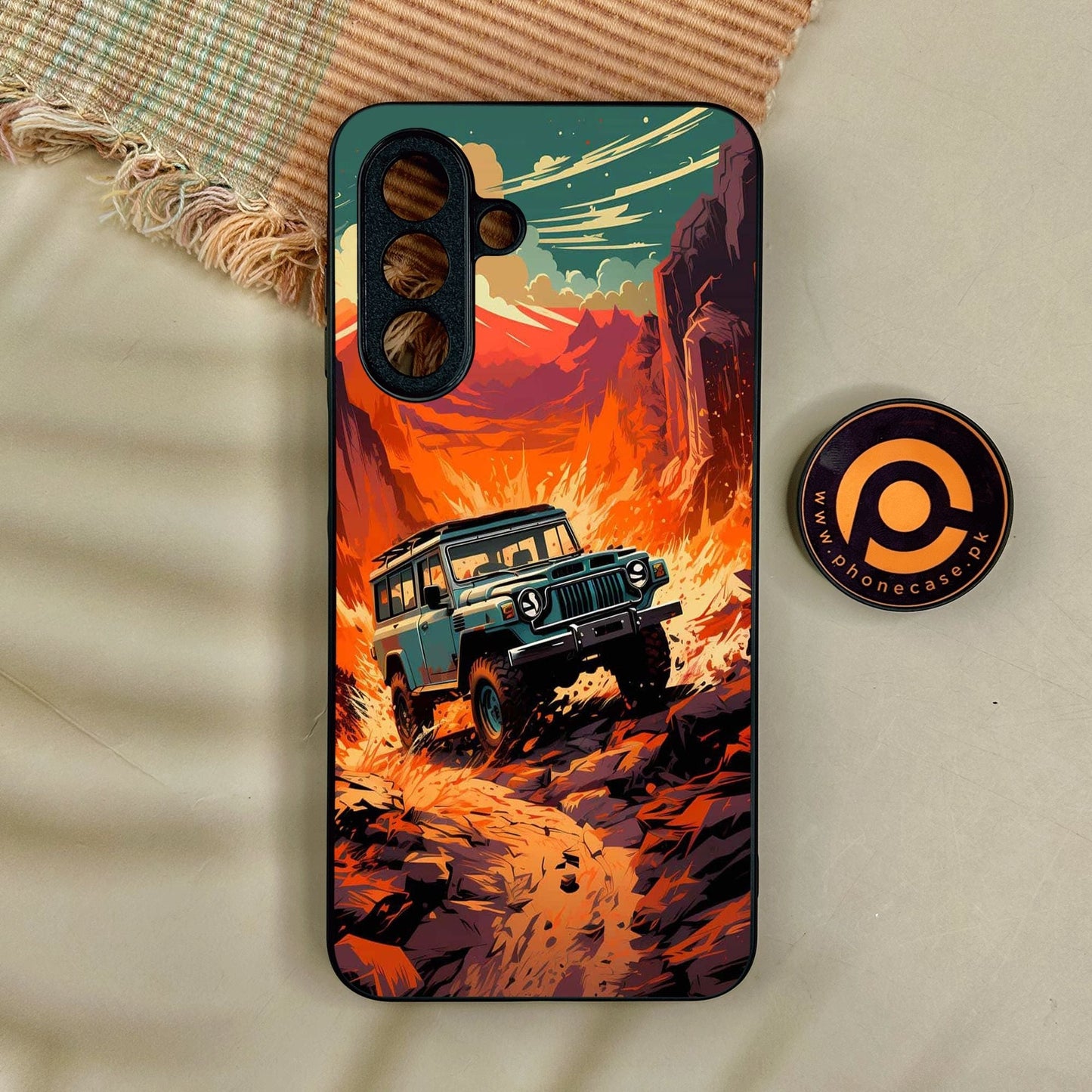 Samsung Galaxy A17 - Jeep Offroad - Premium Metal Printed Soft Bumper Shock Proof Case